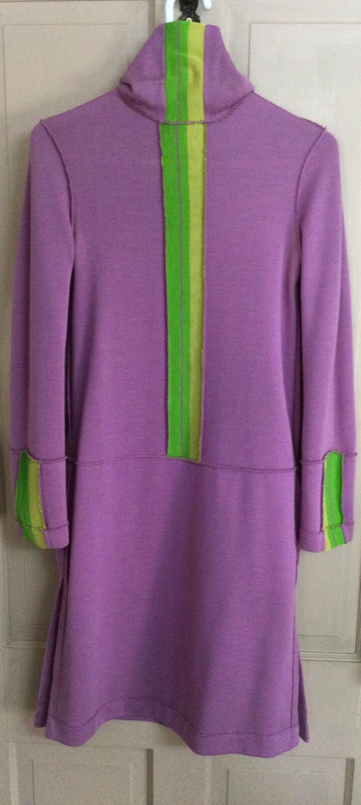 Rudi Gernreich by Harmon Knitwear 1960’s lavender & lime wool dress sz 8