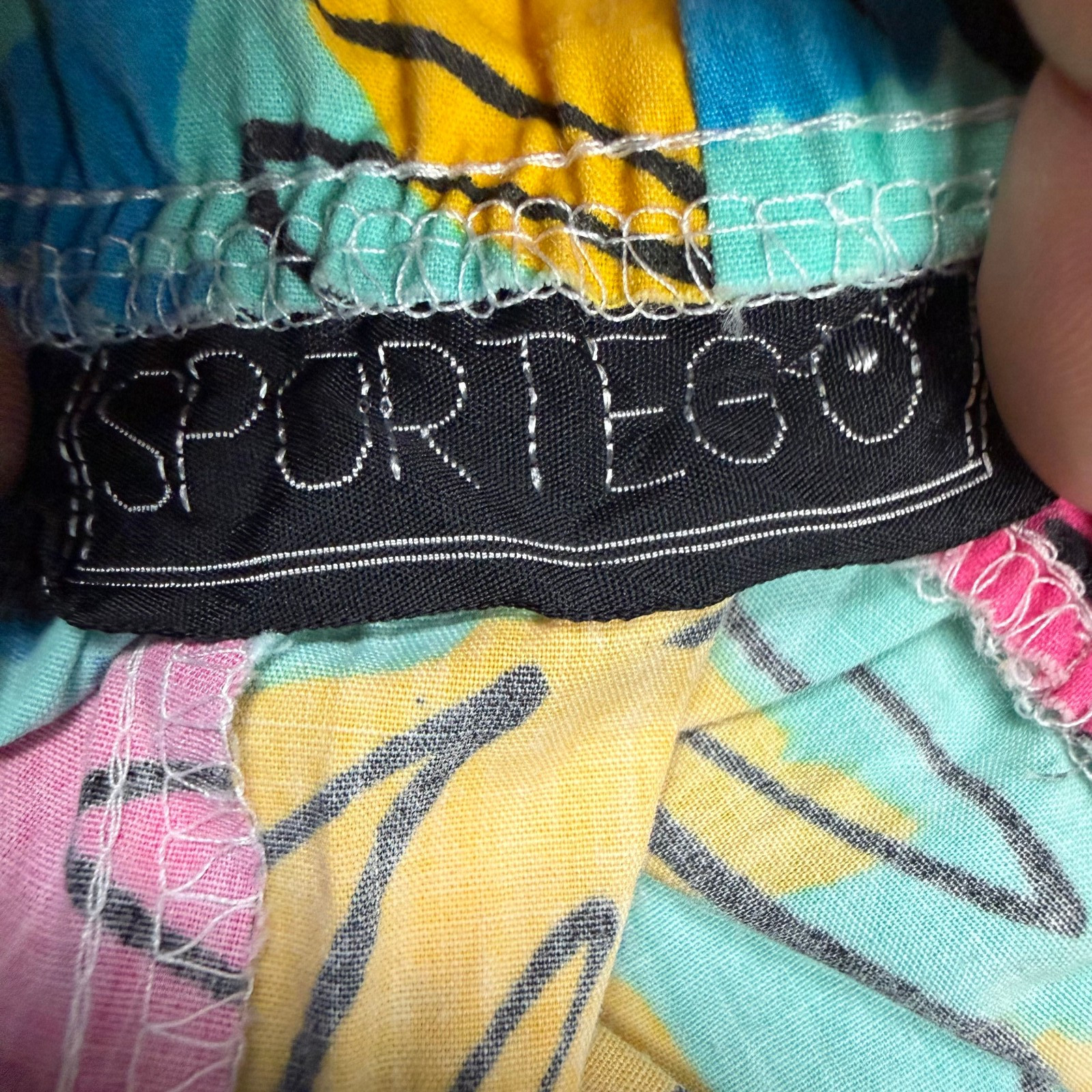 Vintage 80s 90s Colorful Abstract Shorts Medium Women’s Beach Funky