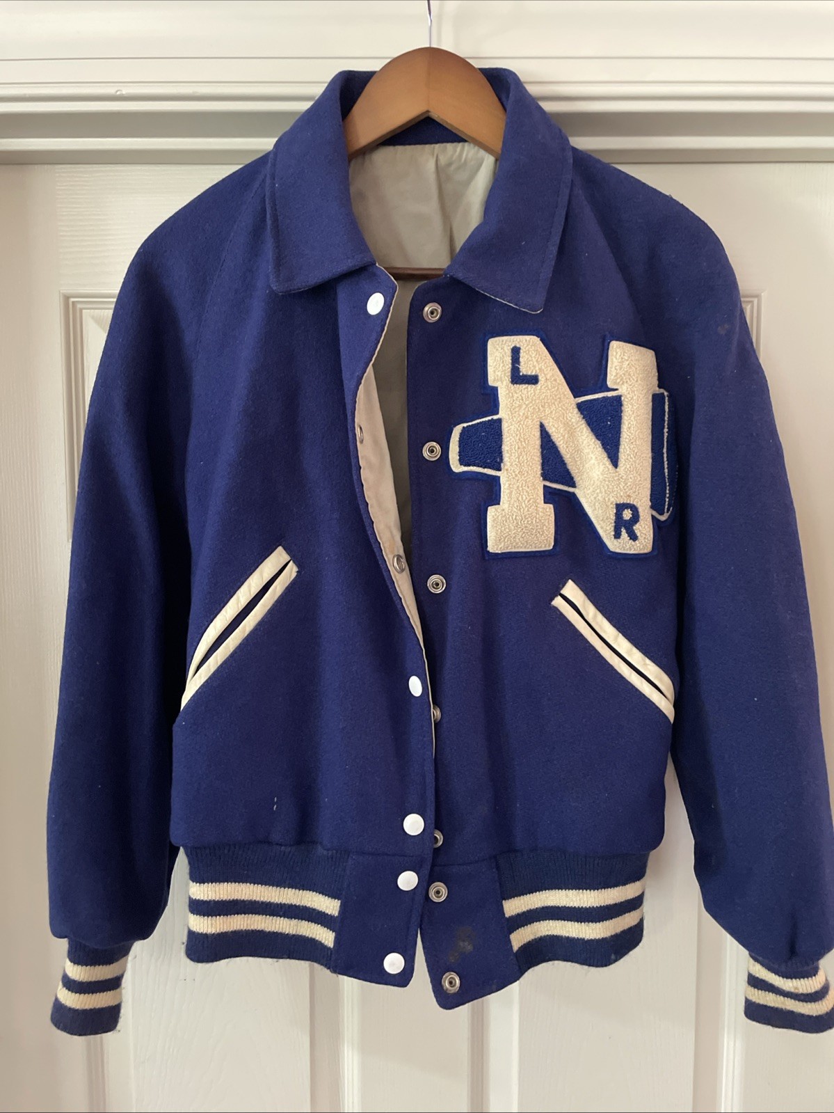 Vintage 60’s Varsity Letterman Cheer Jacket North Little Rock Arkansas Blue