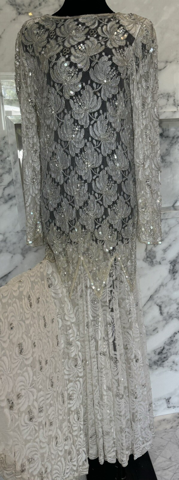 Scala Beaded And Sequined Couture Collection Vintage Dress