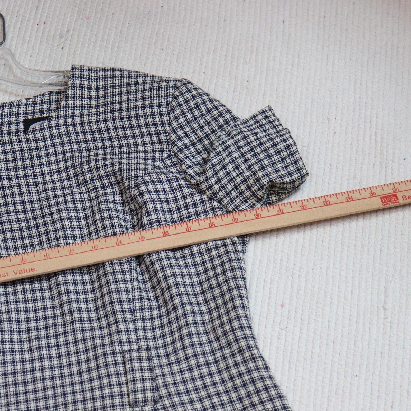 Vintage 90s Clues Collections Checkered Dress Size 14 Made in USA