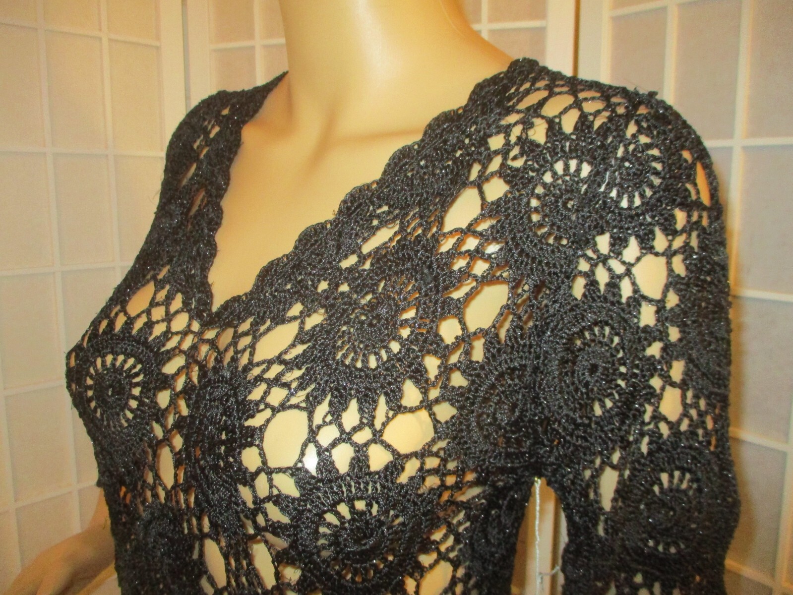 Joseph A vintage old stock crochet tunic sweater top