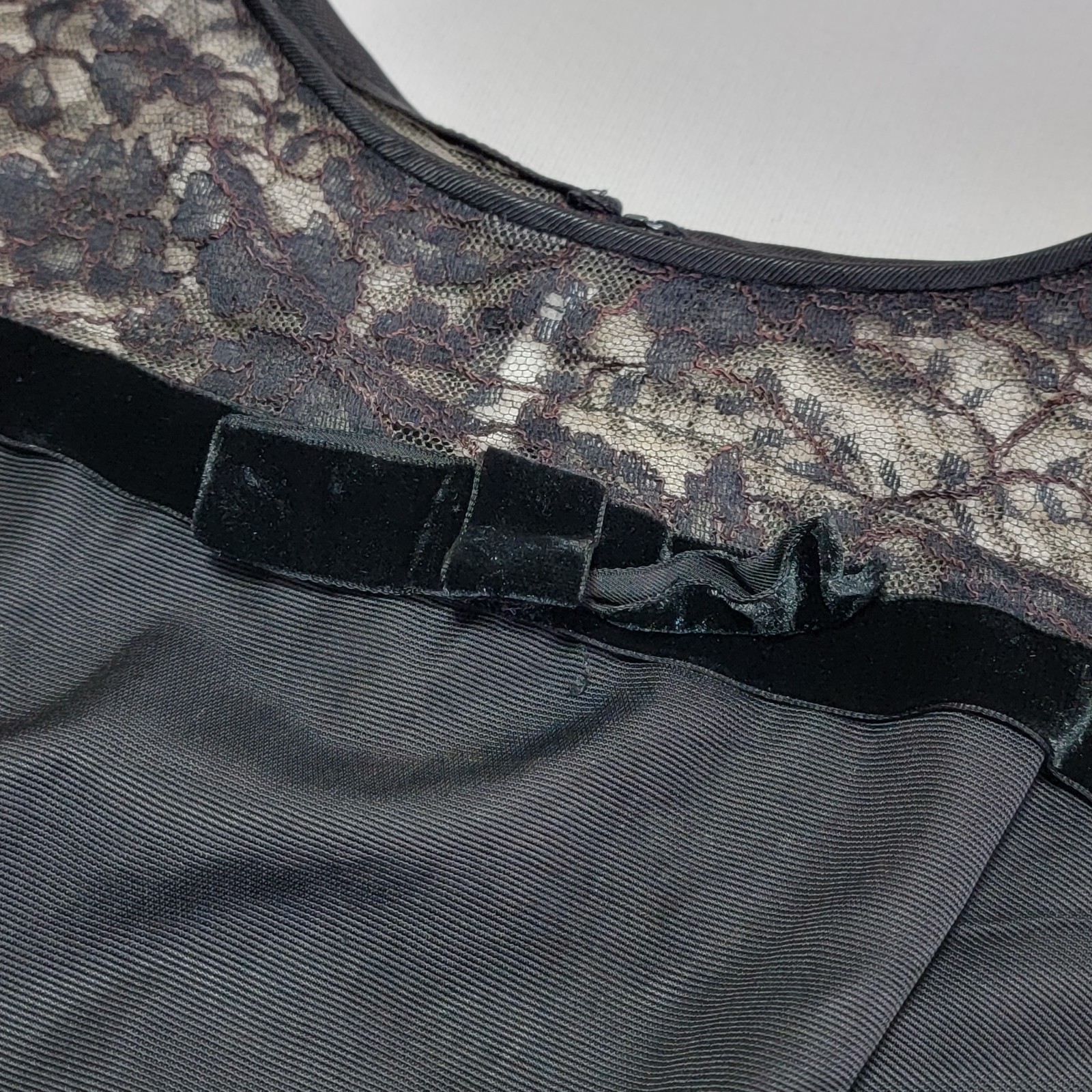Vintage 40s Maxwell Black Lace Cocktail Dress Womens Size S/M
