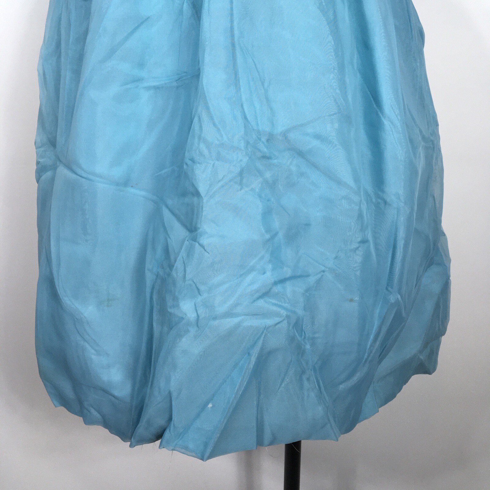Vtg 50s 60s Dress Lorrie Deb San Francisco Blue Bubble Union MADE Party Puffy