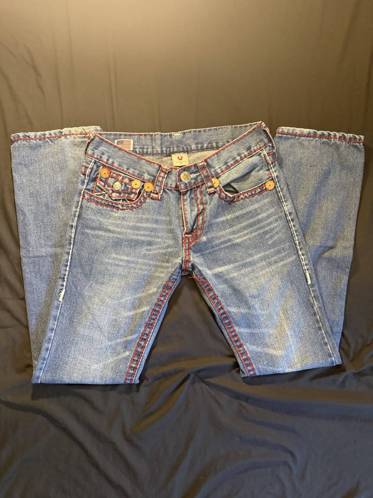 True Religion Women’s Billy Super T Jeans Size 30, Medium Wash, Denim