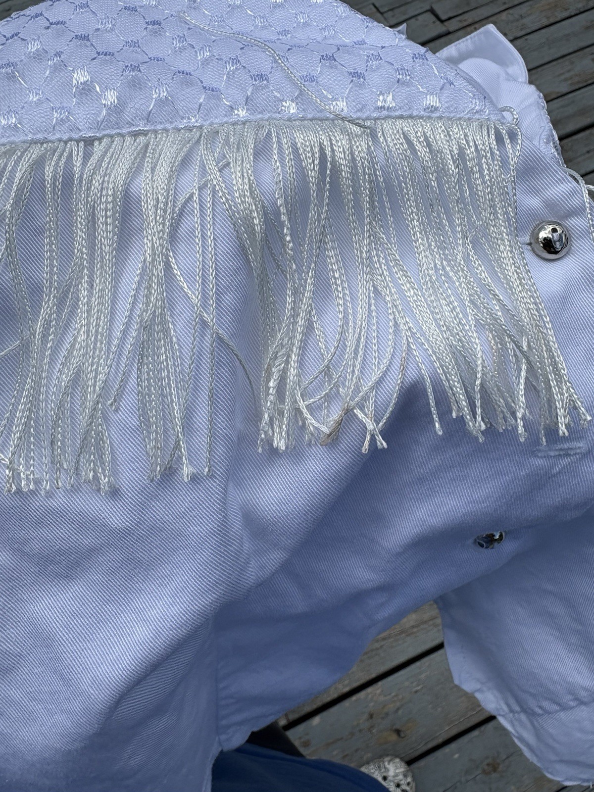 Vintage Western Valentines Button Up Shirt Women’s Cowboy Banjo Cute White Frill