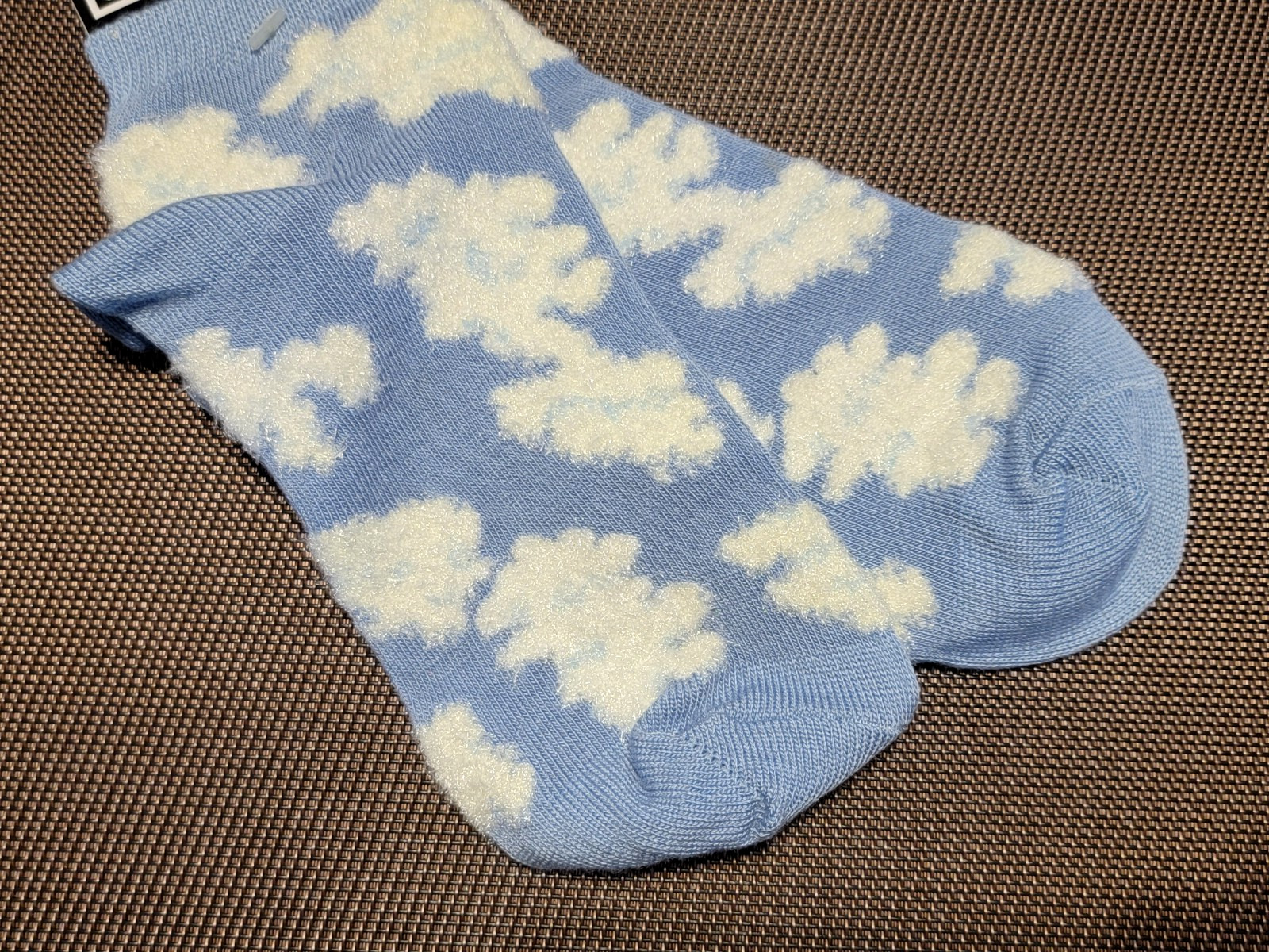 Vintage URBANOLOGY Ladie’s Blue White Cloud Ankle Socks Size 9-11 New NOS