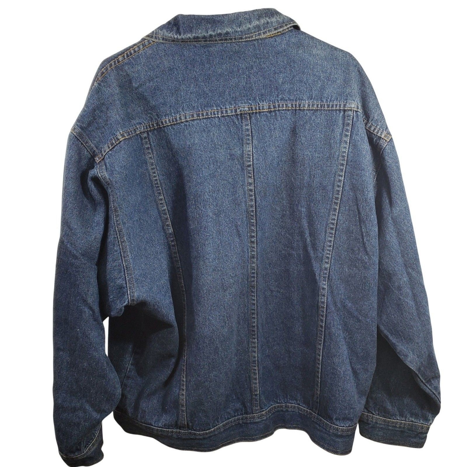 Vintage Cheryl Tiegs Denim Jacket Button Front Blue Cotton Large Oversized