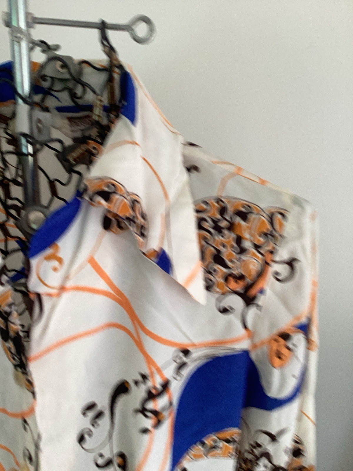 Women’s 60-70’s Blouse Sz 8 French Cuffs Belted Wards