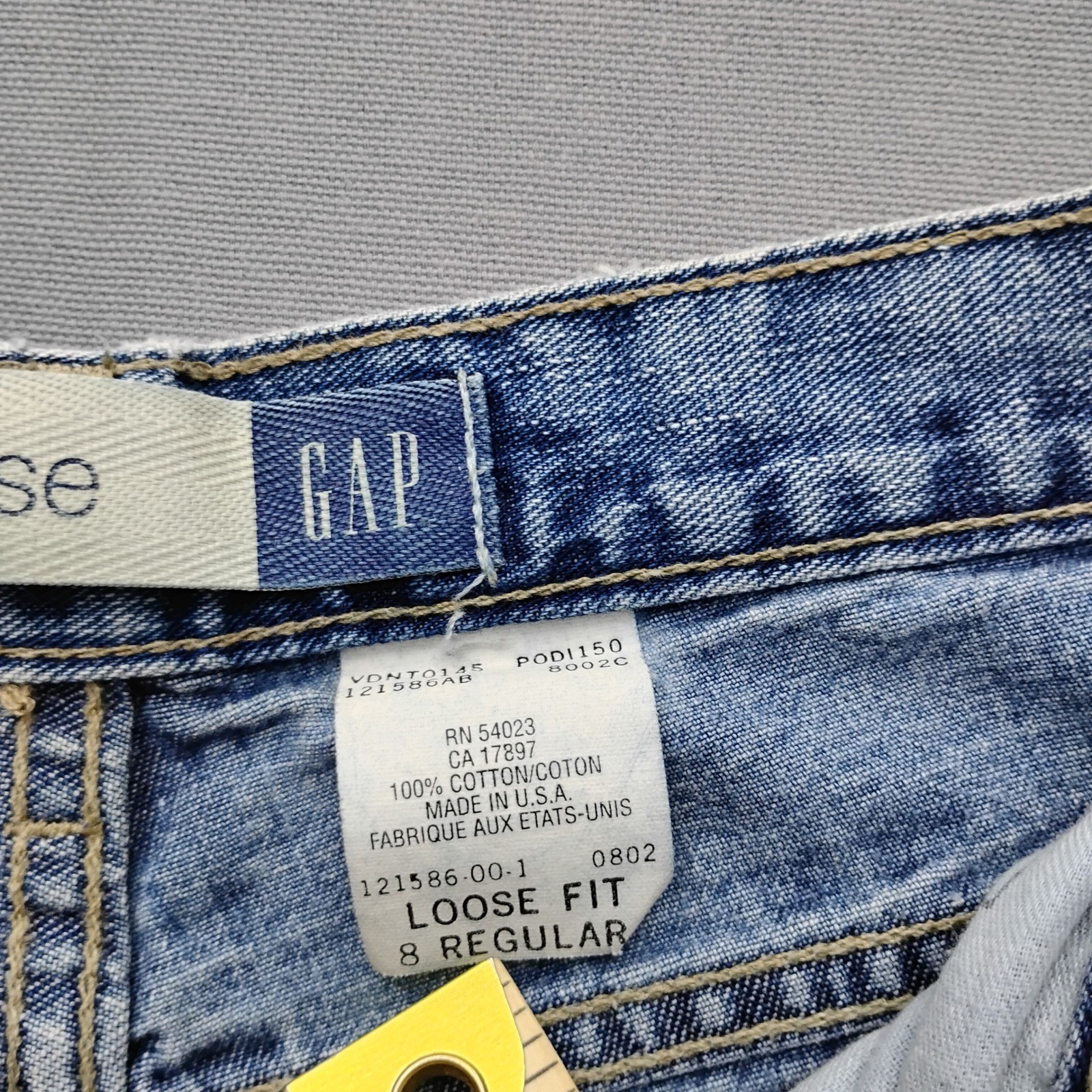 Vintage Gap Loose Fit Jeans Womens 8 Regular Blue Denim Made in USA Button Fly