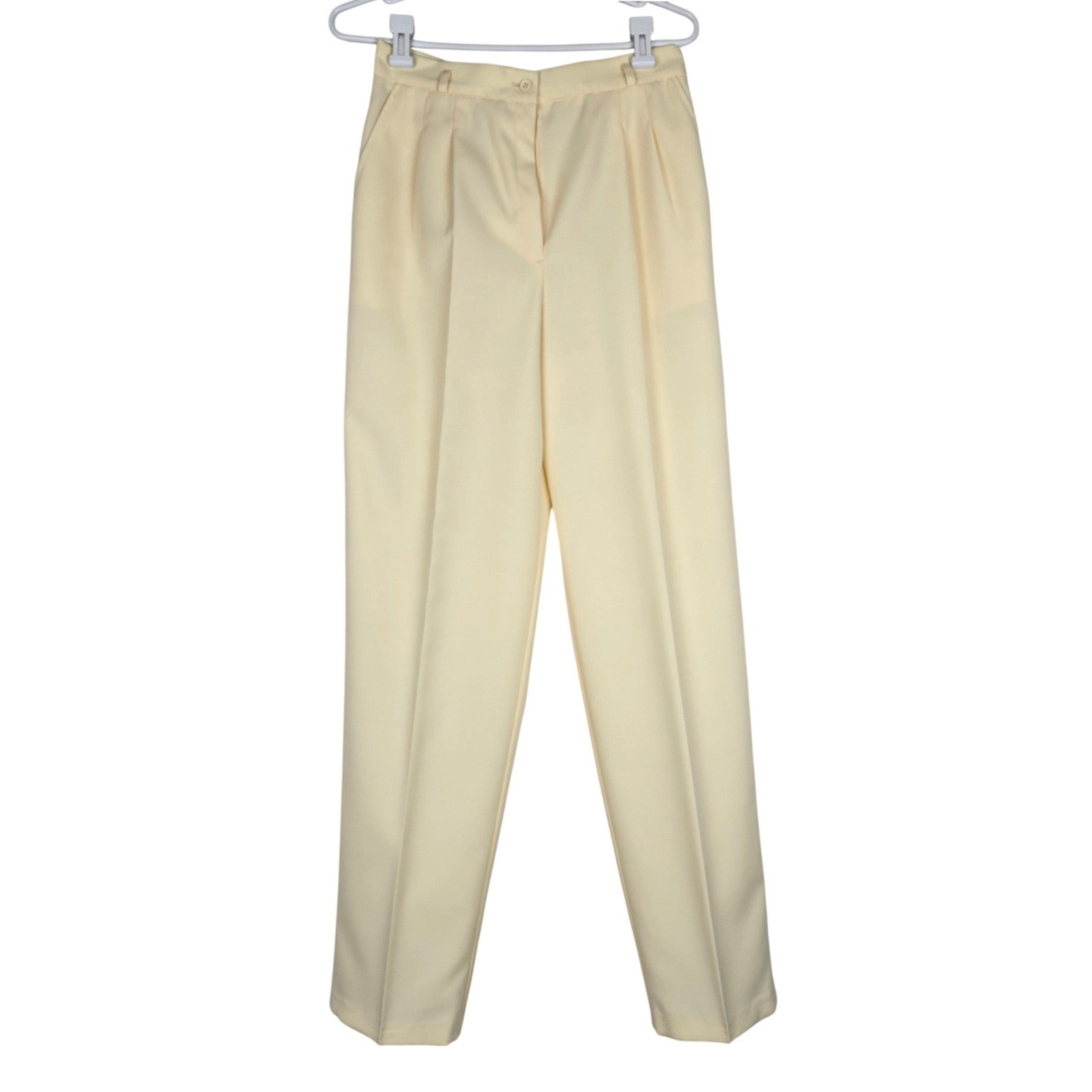 Vintage 90s Counterparts Off White High Rise Pleated Trousers Size 12 NWT