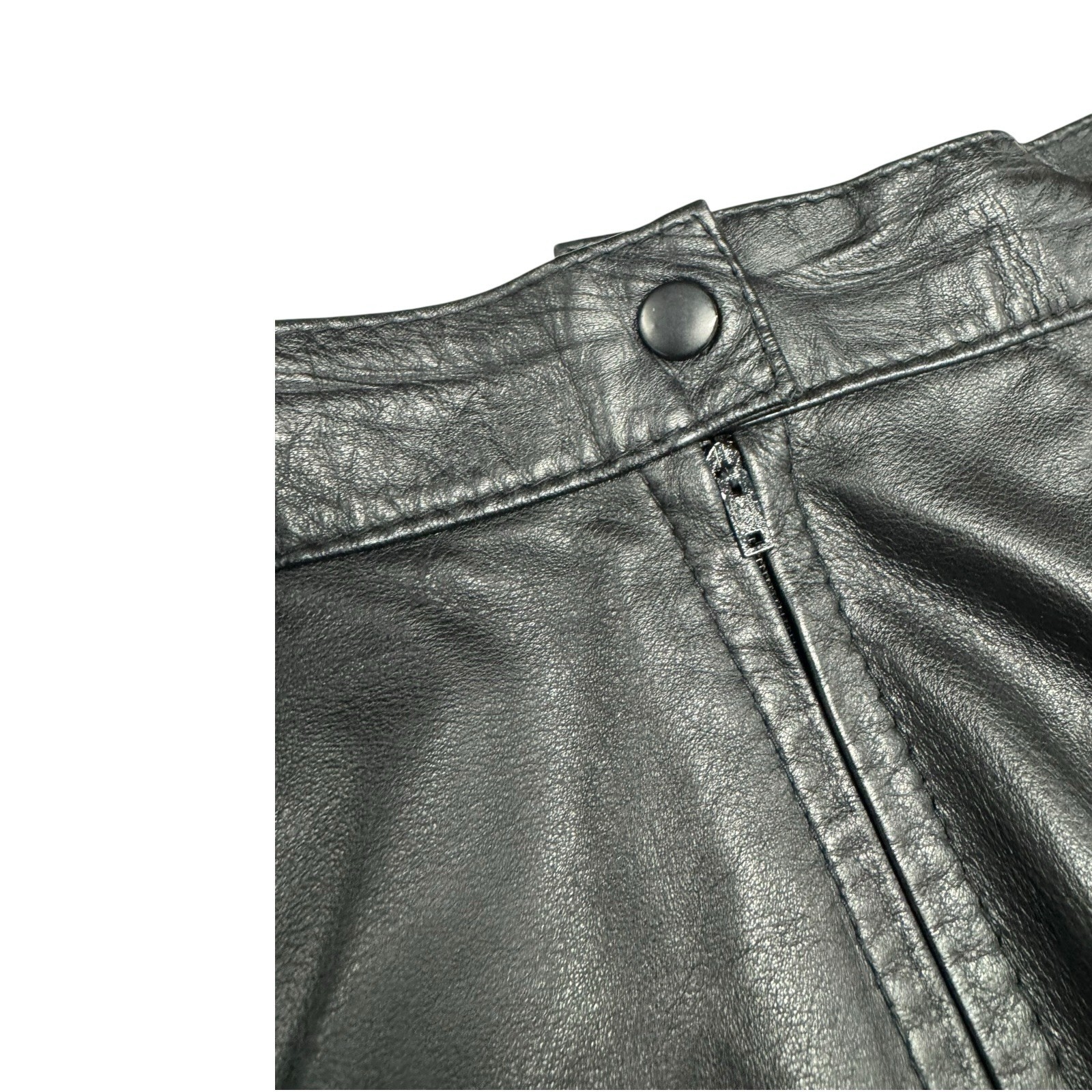 Vintage Y2K Tango 3/4 Black Leather A Skirt Whimsigoth Witchcore Grunge Gothic