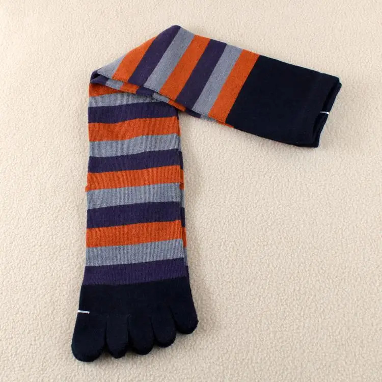 2 Pairs Female Winter Five Finger Stockings Wool Female Warm Long Kawaii Knee-