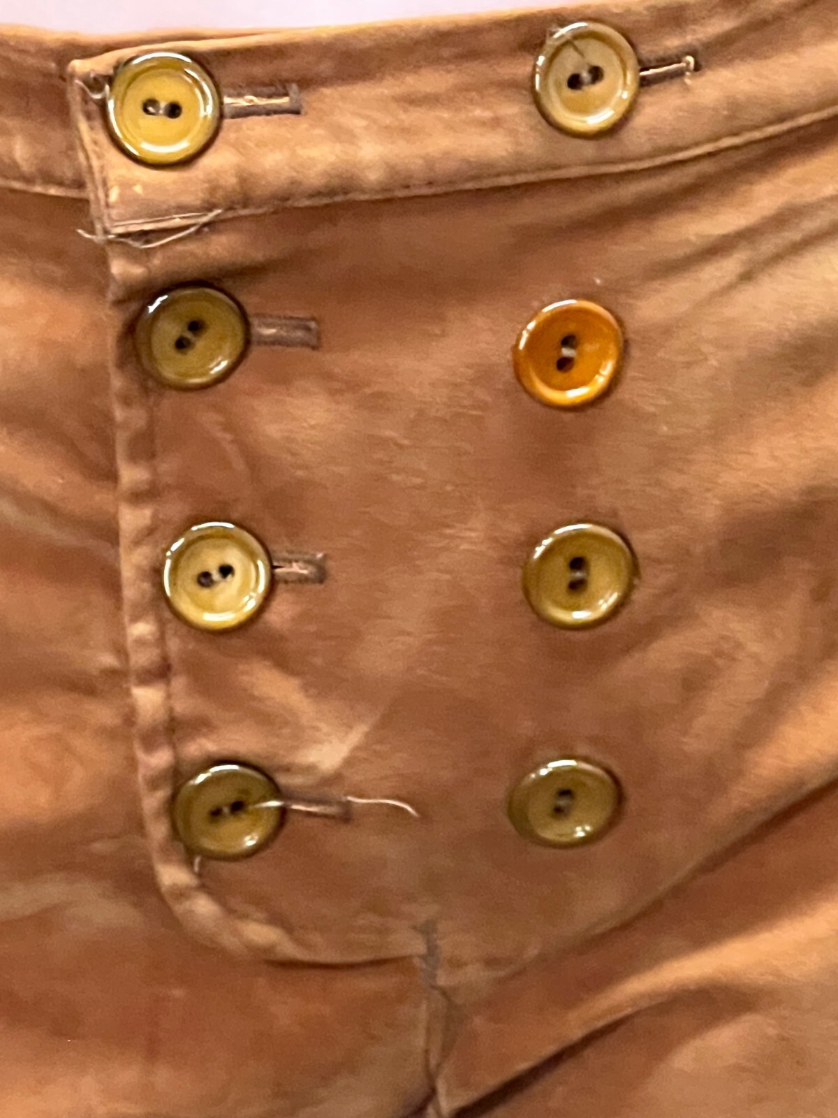 Sz M Vtg 70s Shorts Hot Pants Faux Suede LOW Waist MOD GoGo Hip Hugger Brown