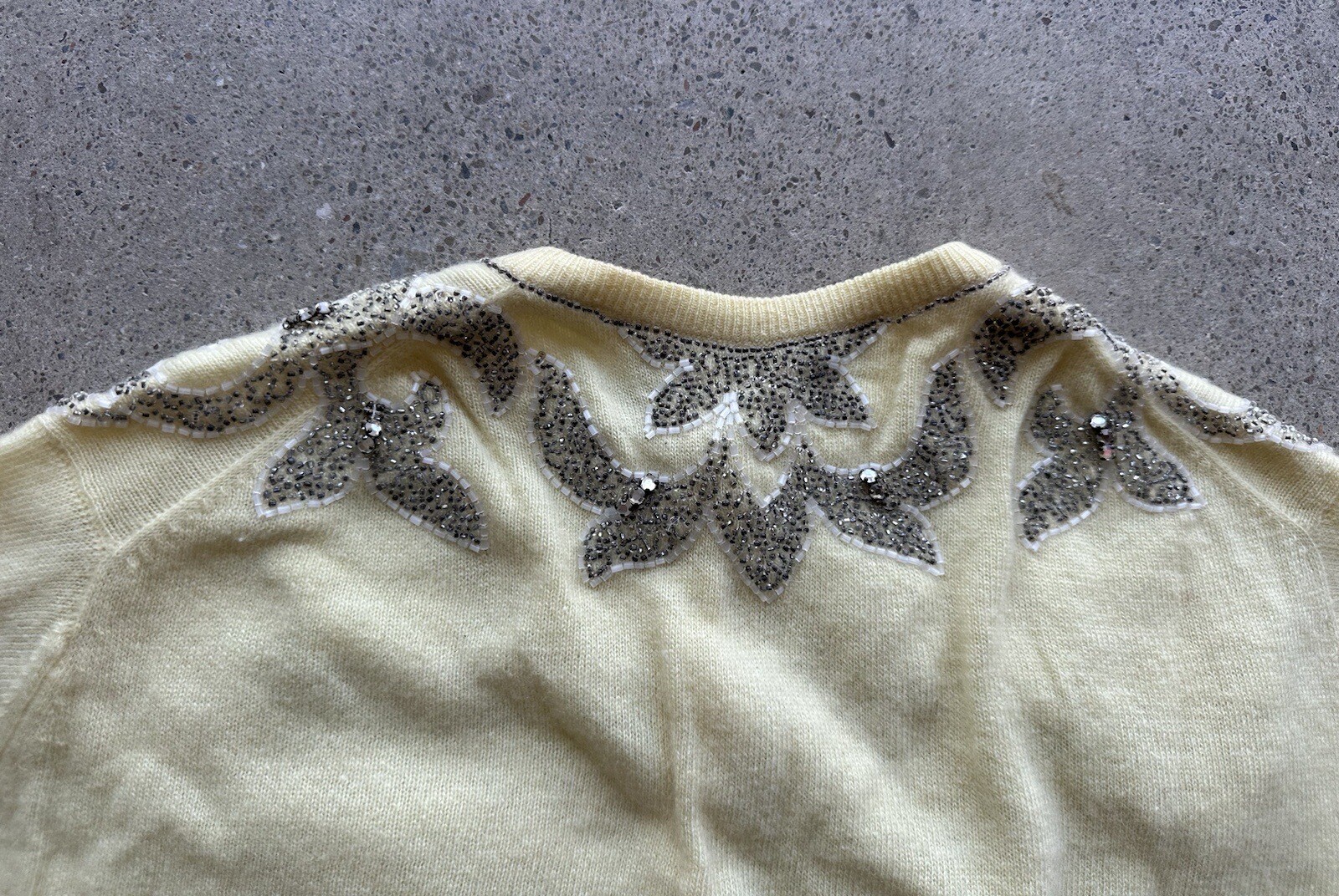 Vintage RARE Bullocks Wilshire by Ballantyne of Peebles Bedazzled Jewel Sweater