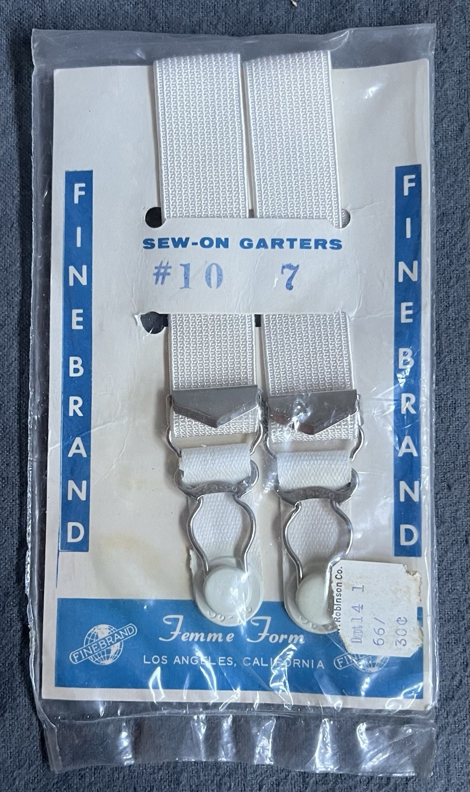 #716 Vintage FineBrand Sew-On Garters Nostalgia Sewing Notions