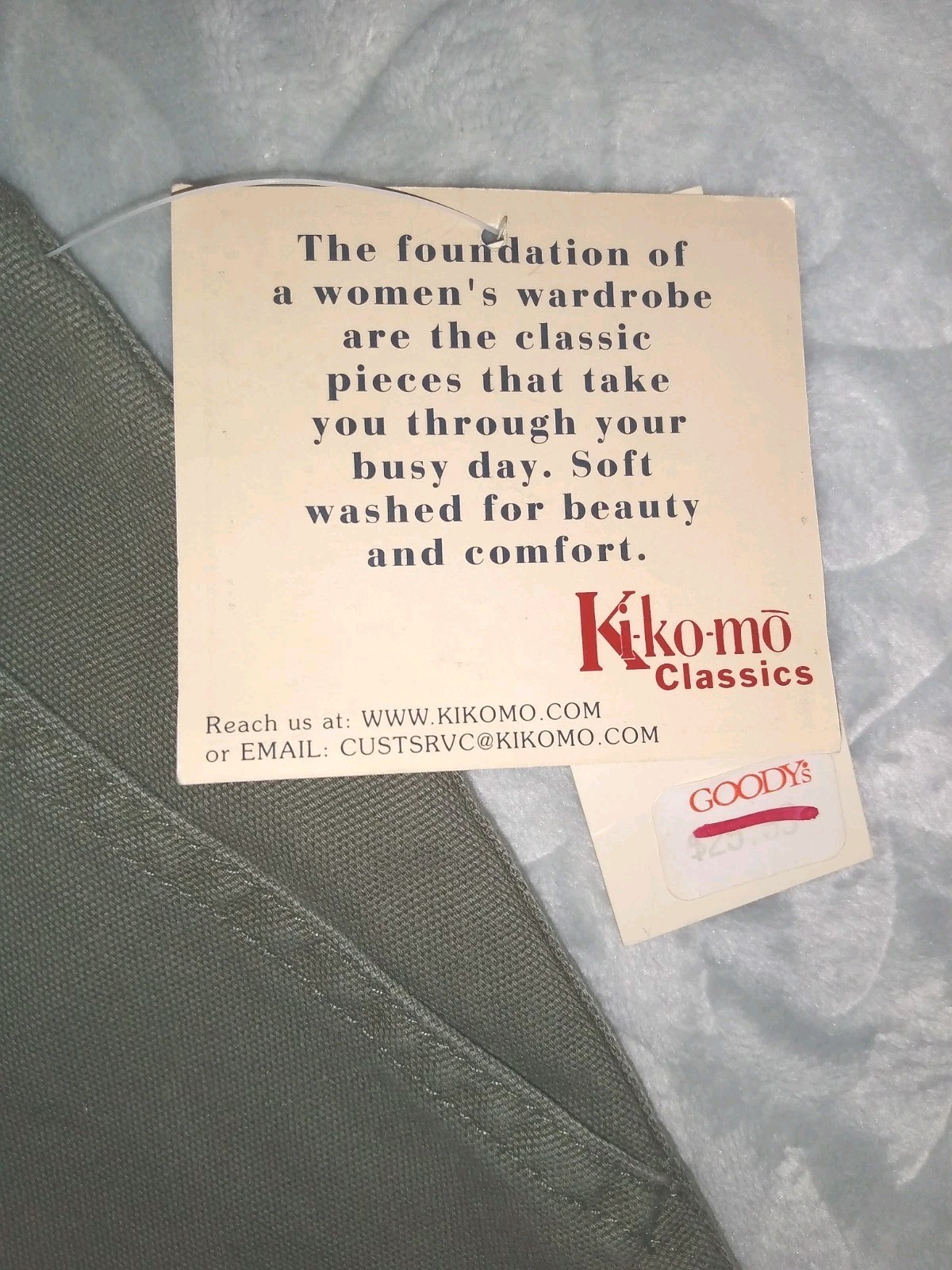 NOS KIKO-MO Classics Women’s 7/8 Olive Utility Denim Pants/Jeans 32×31. Flaw Y2K