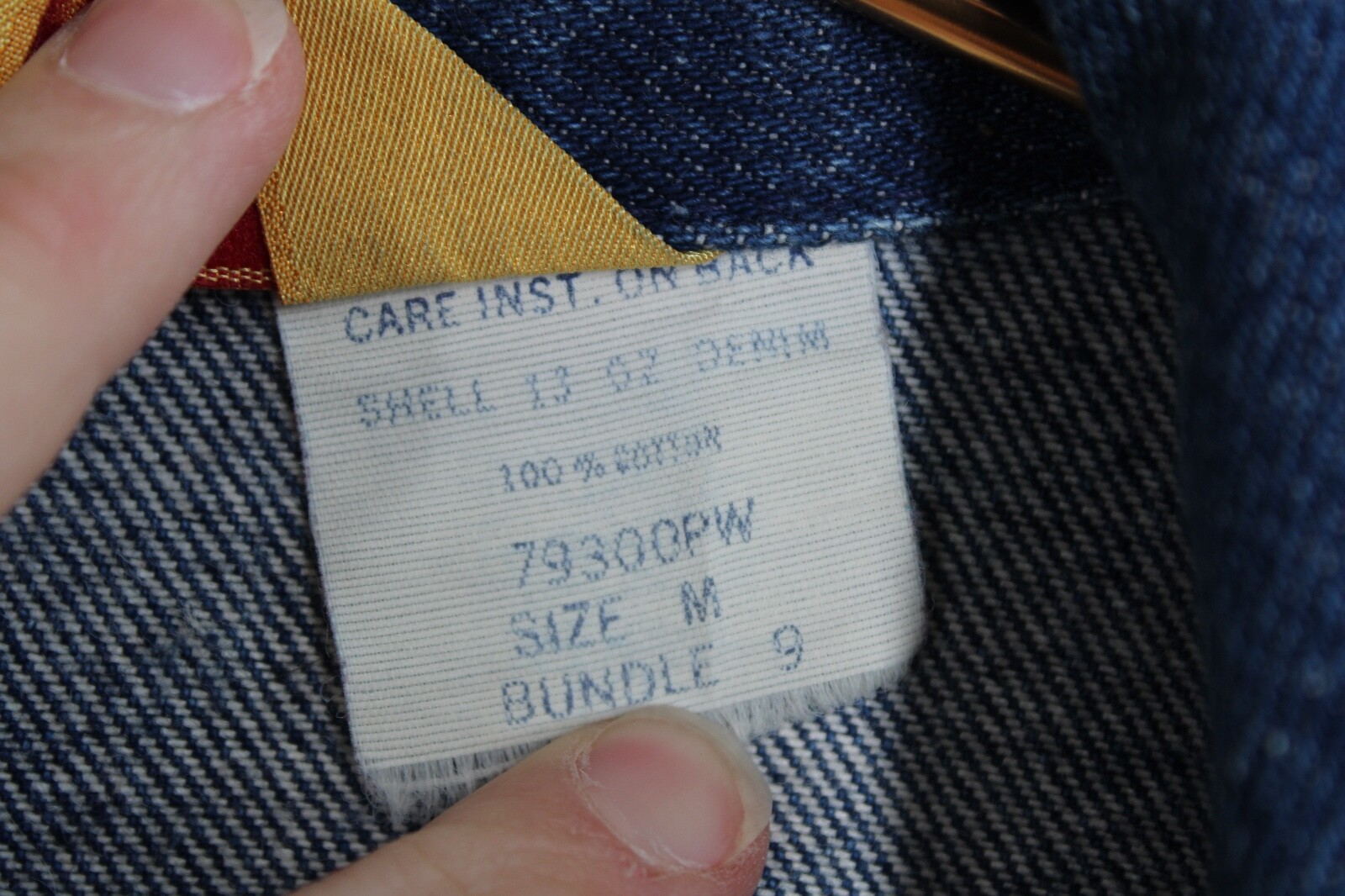 Vtg Rustler M Blue 13 oz Denim Jean Button-Front Jacket Unisex SJ2
