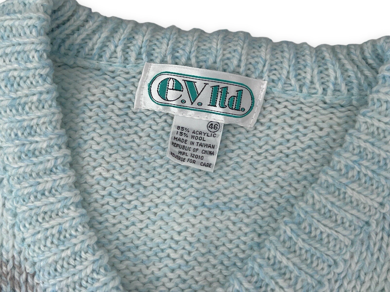 Vintage 80s Oversized Wool Blend Sweater Size XL E.V. LTD