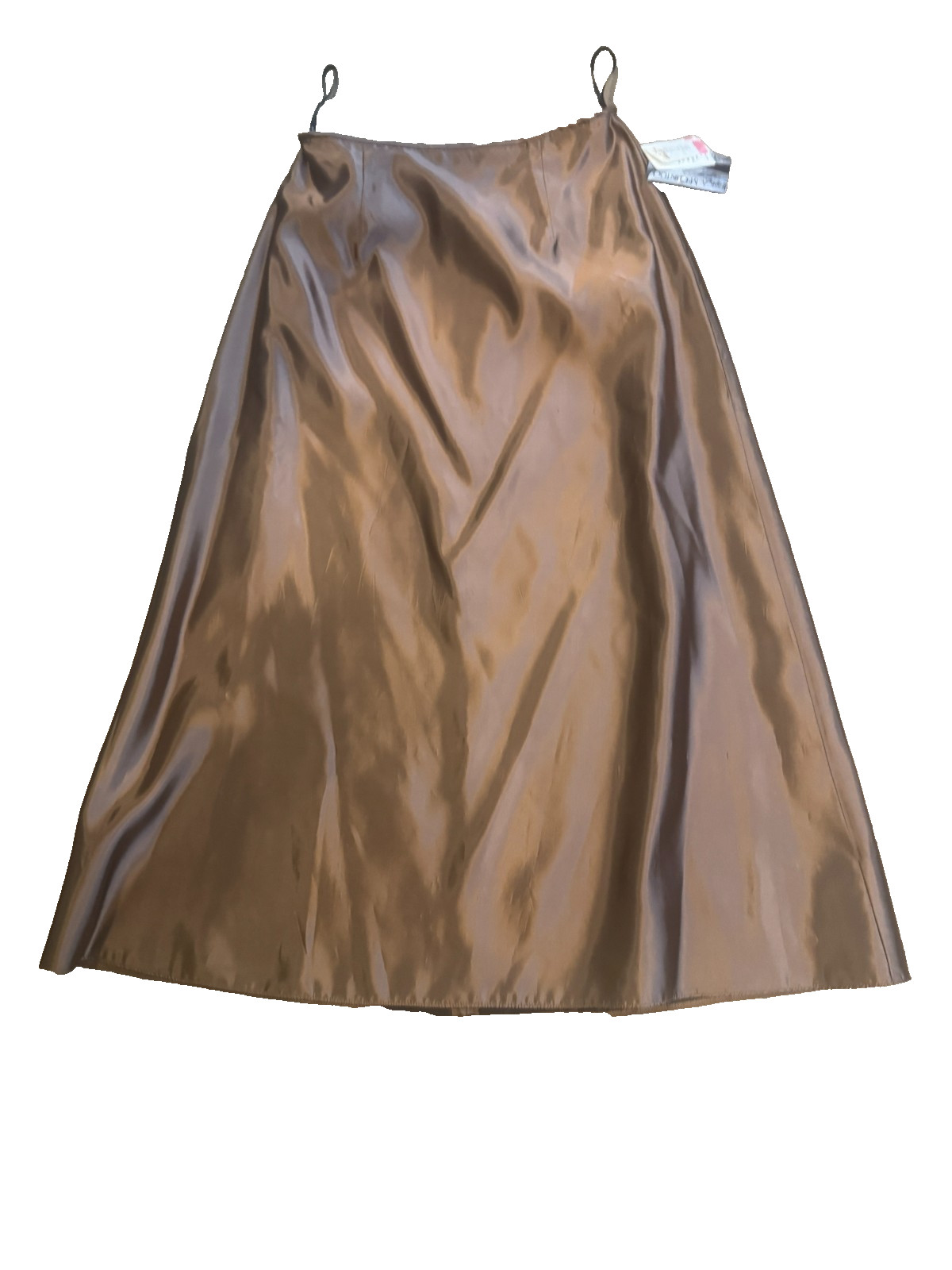 Jessica McClintock Bronze Satin A-Line Skirt NWT Size 14 Lined USA Formal L