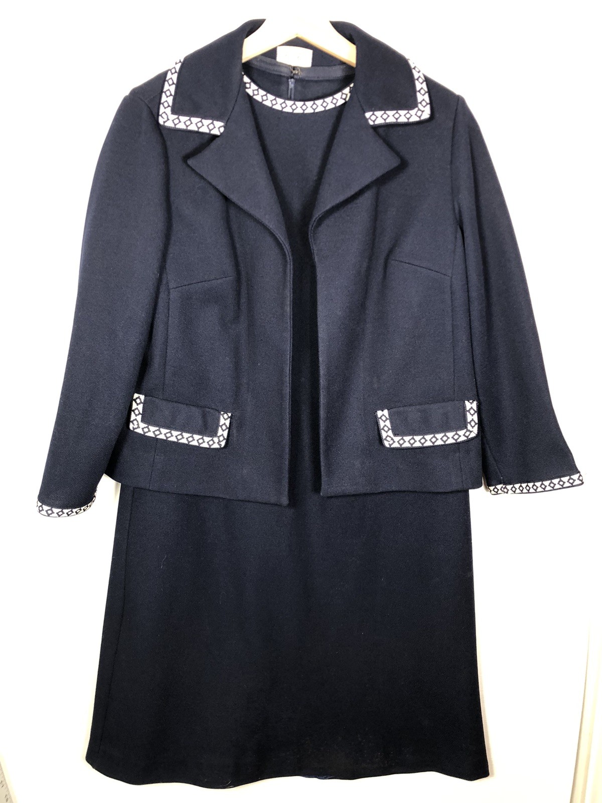 Vintage 1960’s Amy Adams Knit Dress Set Women’s large/xl Retro Mod Jackie O.