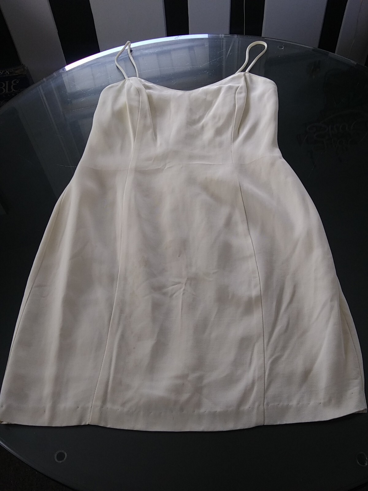 Vintage 90s LA Glo Women’s Cocktail Dress w/ Bolero Jacket Size 13/14 White USA