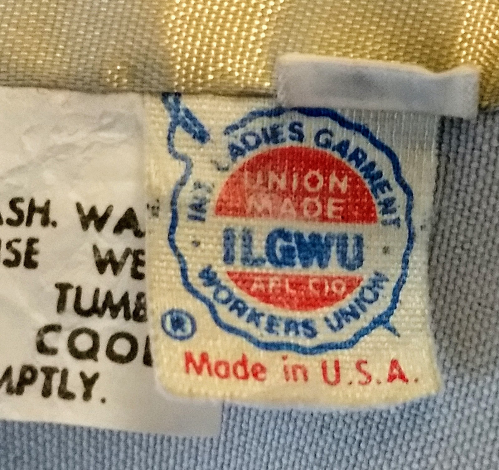 International Ladies Garment Workers Union ILGWU Ladies Blue Coat sz 22 1/2