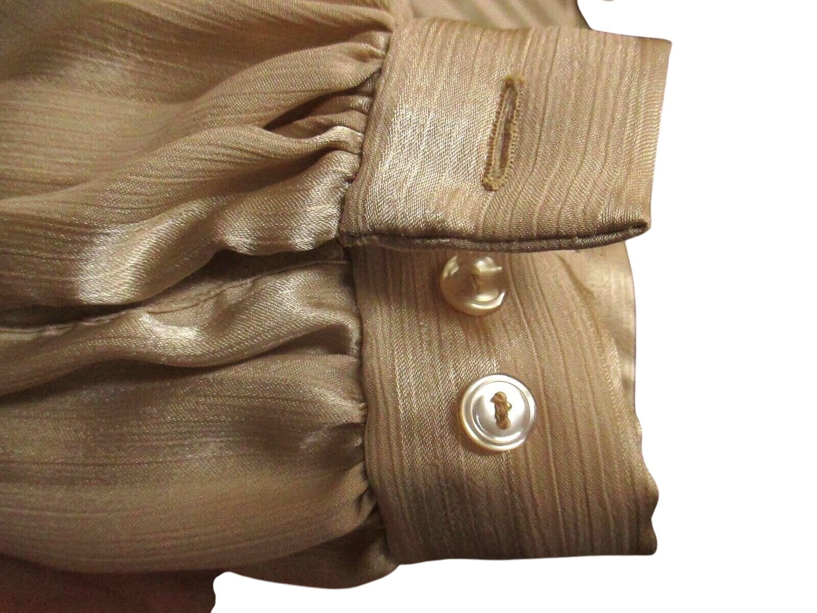 Glammy Satin Top Blouse Vintage 1970s John Meyer Sz 8 Medium Polyester Satin