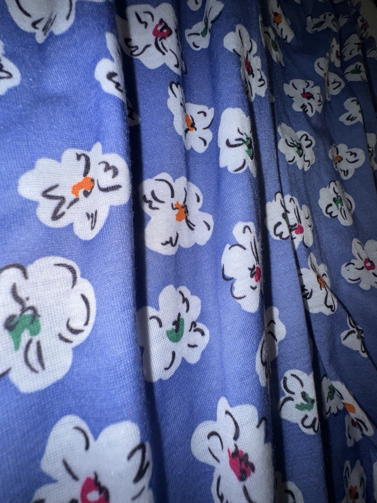 Vintage Dress Size 12 Darian Blue With Colorful Flowers Cinch Waist Floral 90’s