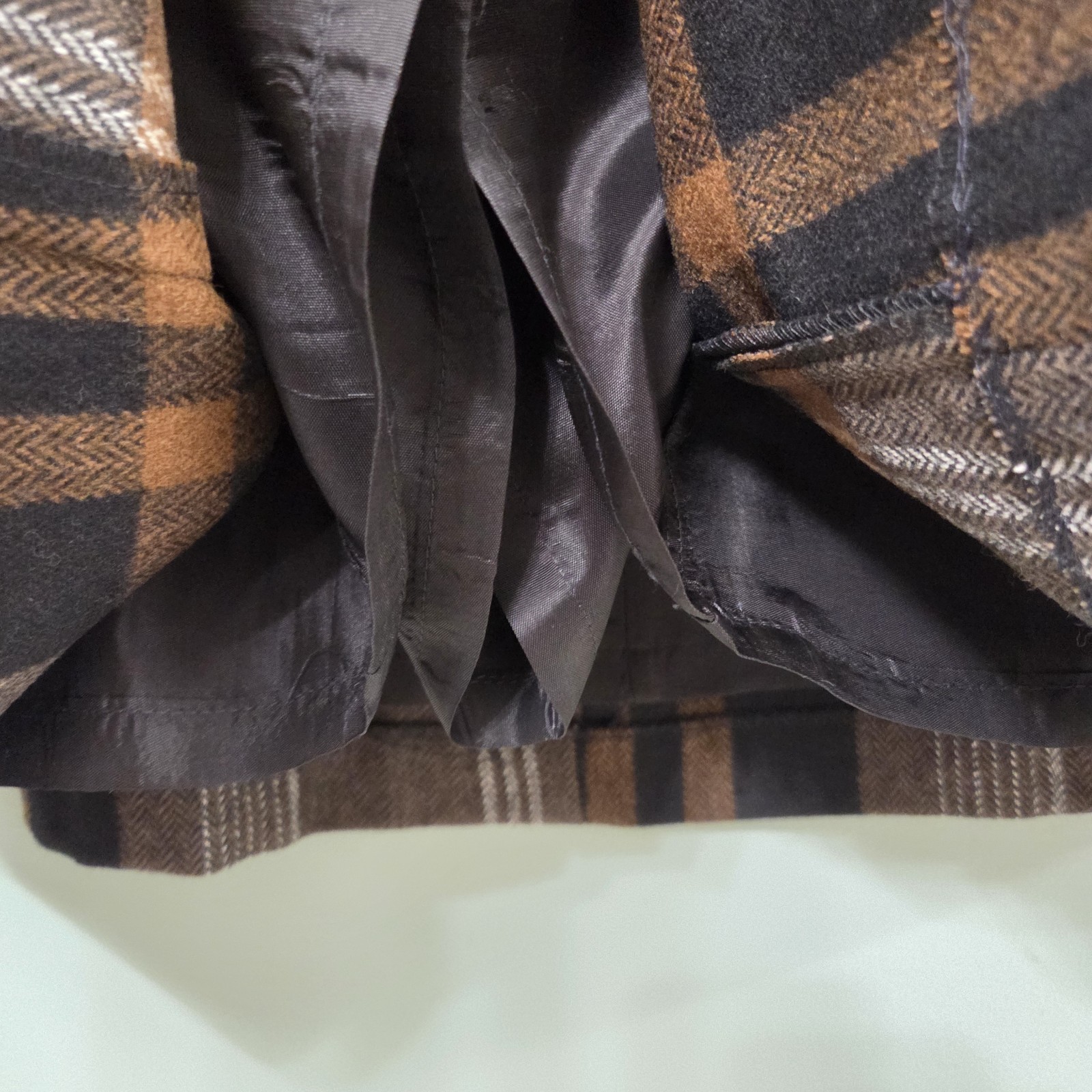 Vintage Jerri Allen Wool Skirt Deep Front Pockets Size 25 Farmhouse Cottagecore