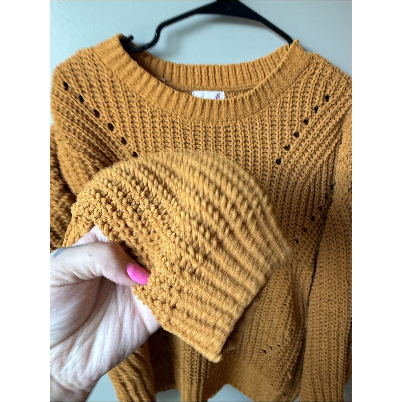 Chenille Chunky Knit Sweater Women’s Large Cozy Boho