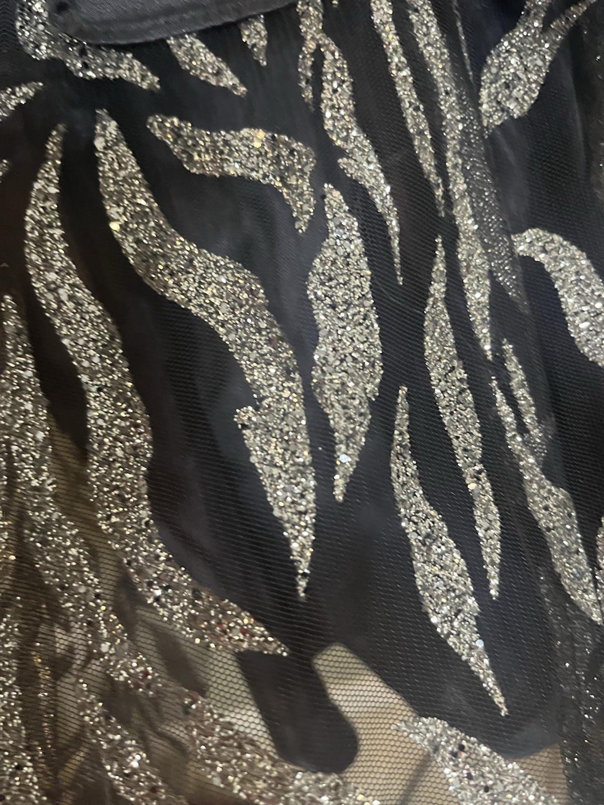 Blondie Nites by Stacy Sklar Vtg. Black & Silver Dress Size 3 USA