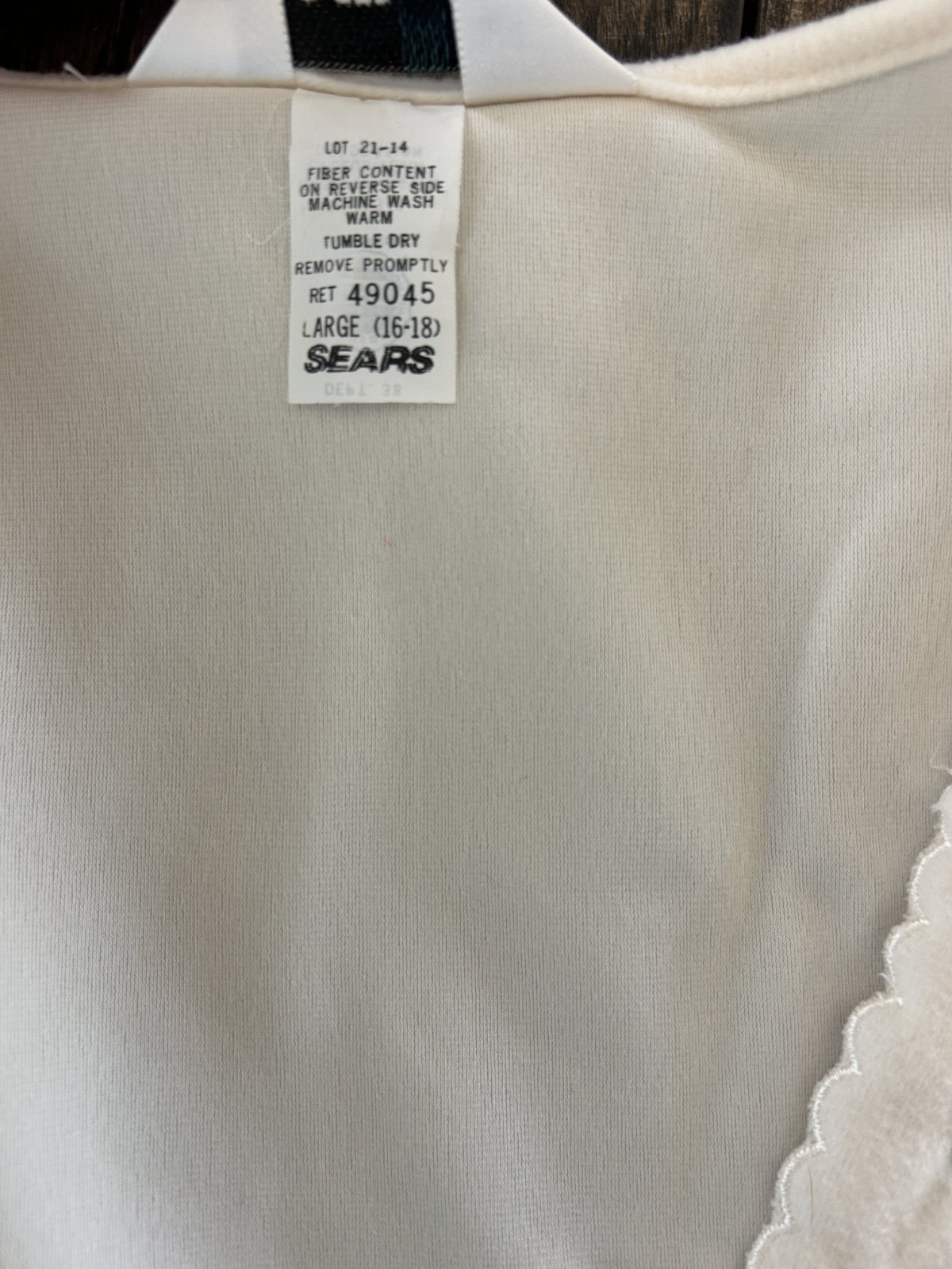 VTG Sears ApostropheRobe Women White Blue Pink Floral Fleece Long Warm Sz L