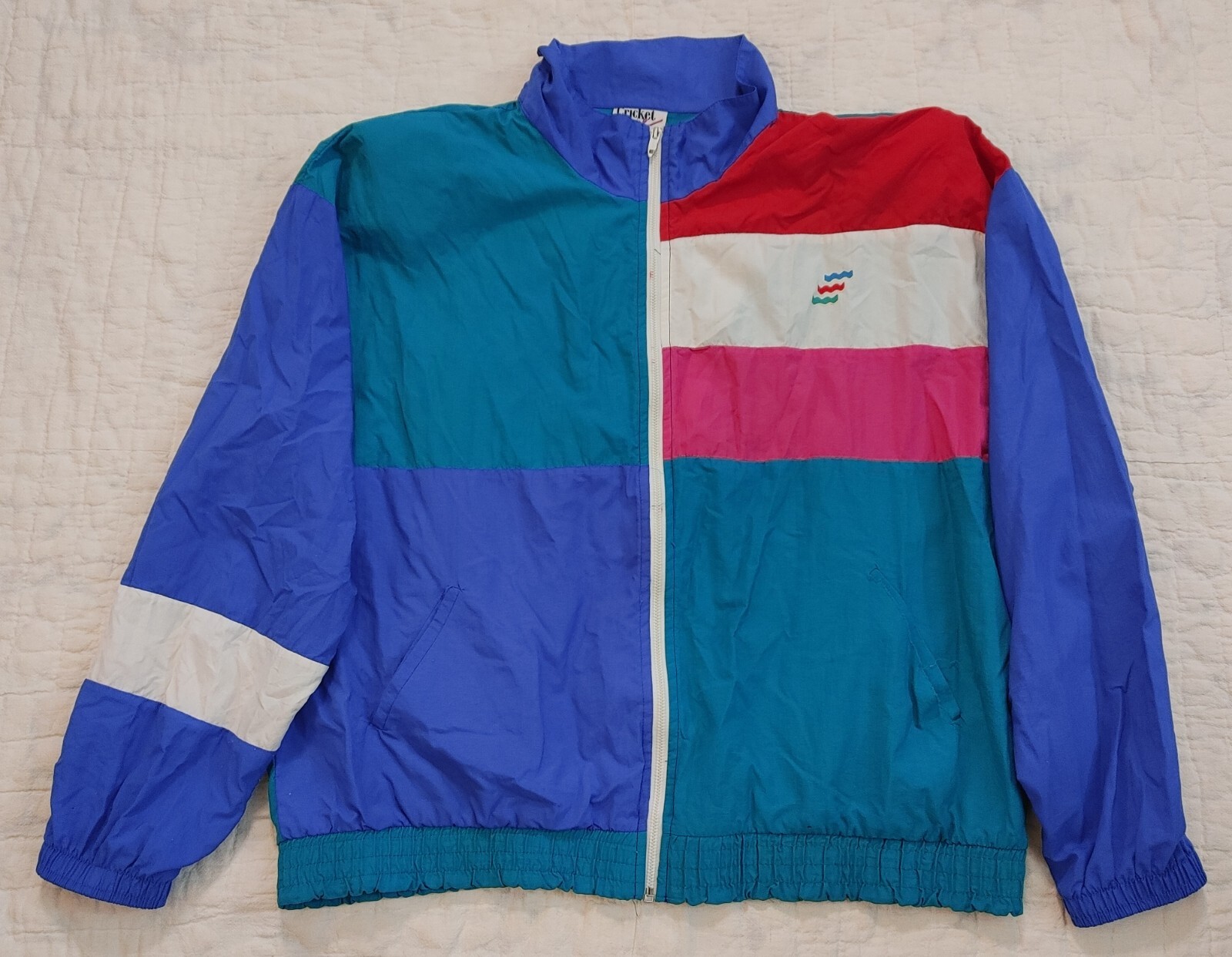 Vintage 90s Cricket Lane Windbreaker Jacket Womens sz 12 Talon Zipper Made USA