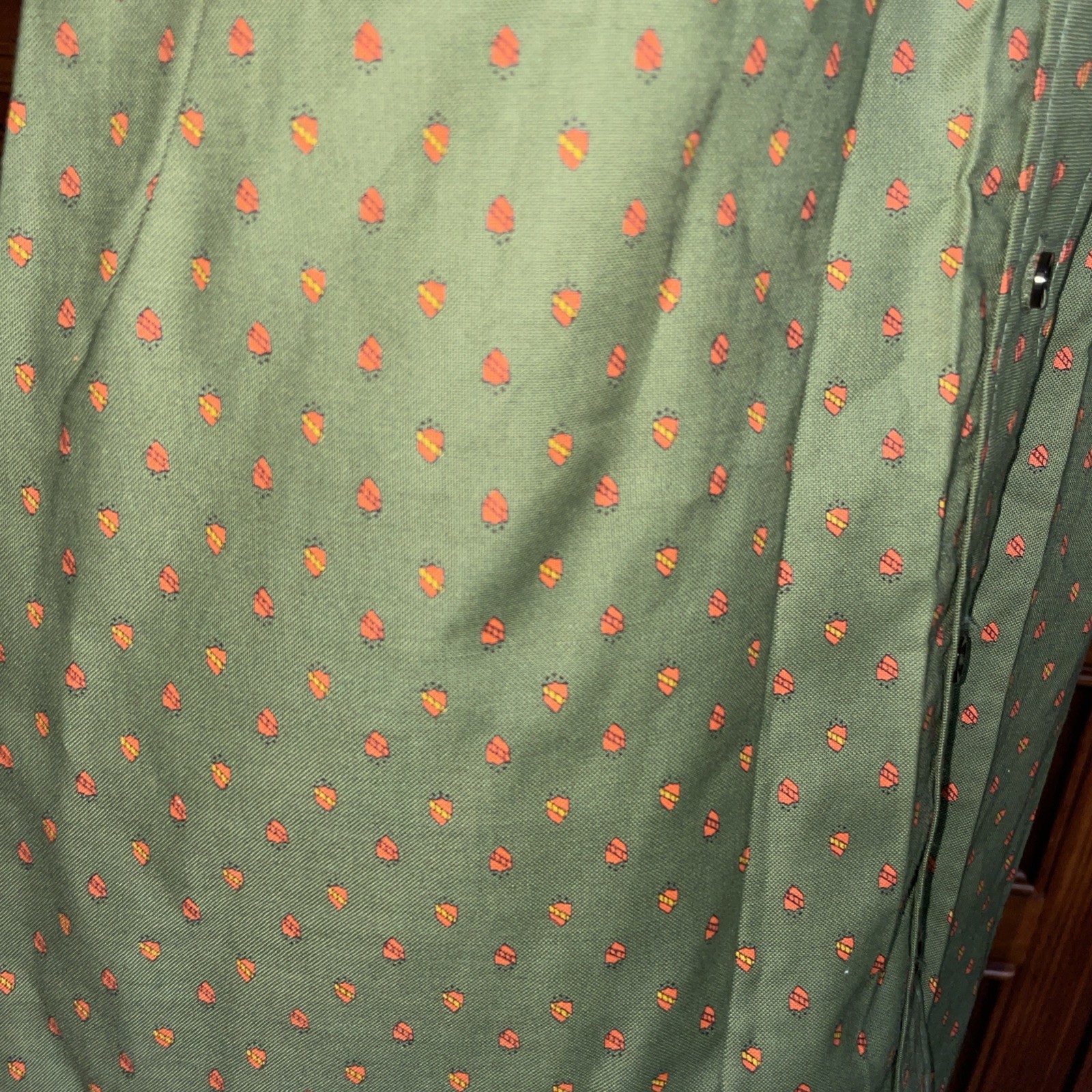 Vintage 60s Green Print Cotton Shirt Dress Button Front Mod St Patrick’s Day NOS