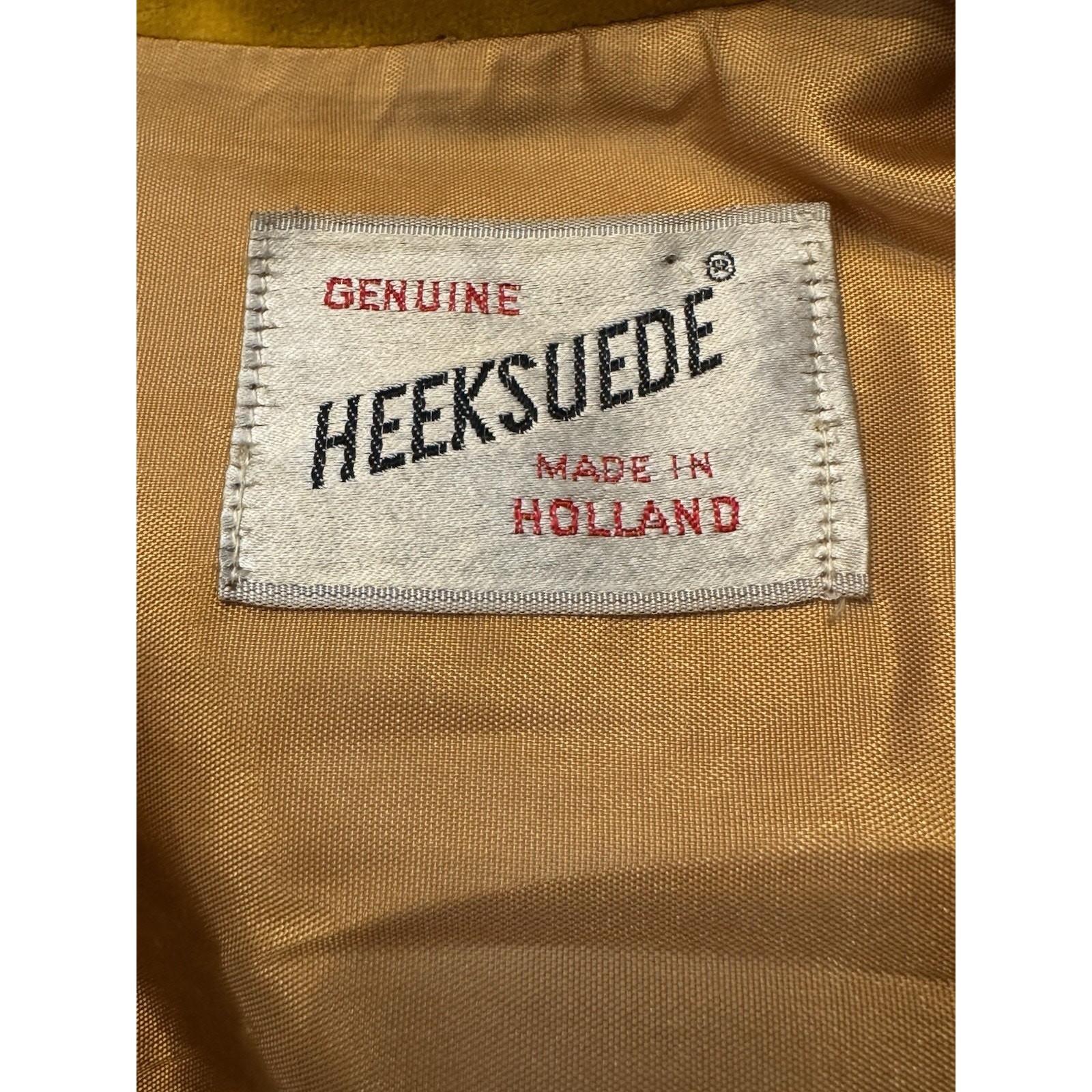 Vintage Heeksuede Blazer Golden Yellow Sz 16 Union Made Old Money Academia
