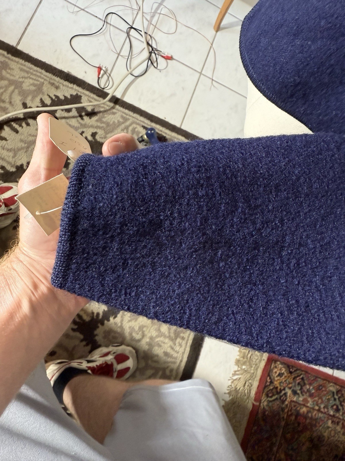 Carroll Reed XL 100% Wool Dark Blue Sweater (New Old Stock)