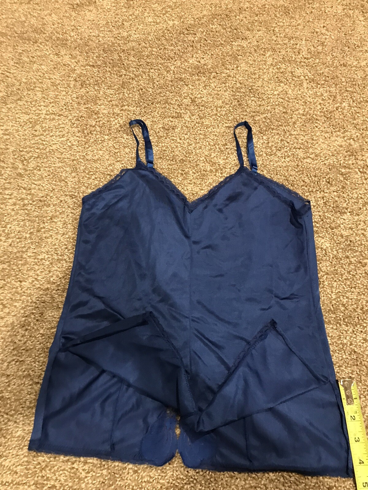 Vtg Ashley Taylor Floral 2-pc Camisole & Half Slip Set 100% Antron III Nylon