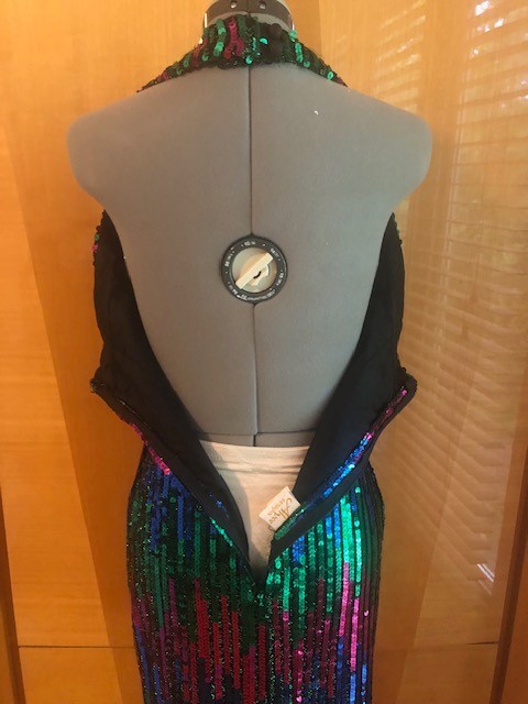 Vintage Disco Fully lined Sexy Sequin Dress Size 6 Party, Cocktail, Wedding
