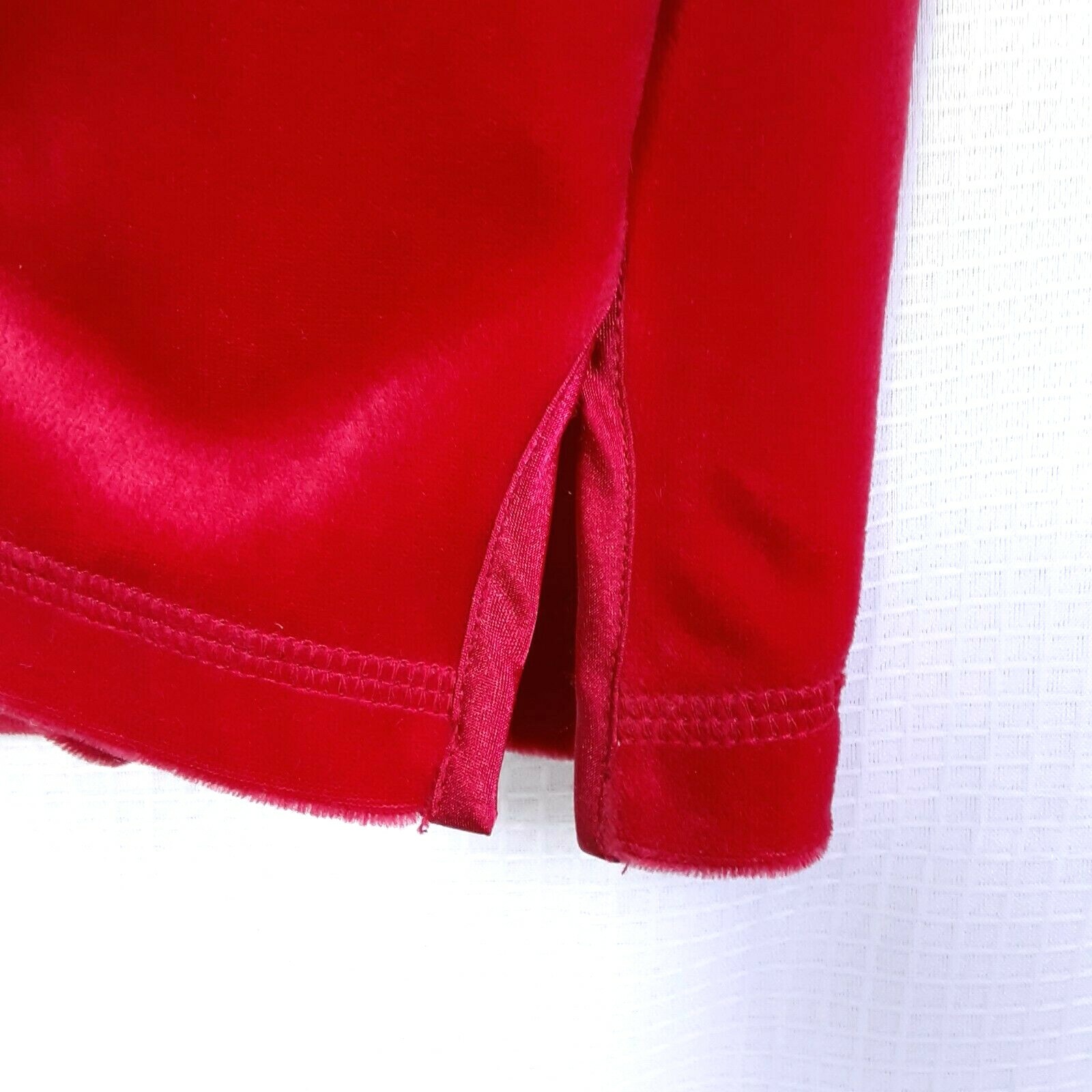 Vtg Sag Harbor Raised Diamond Crushed Velvet w/Charmeuse Satin Trim PJ Set LG