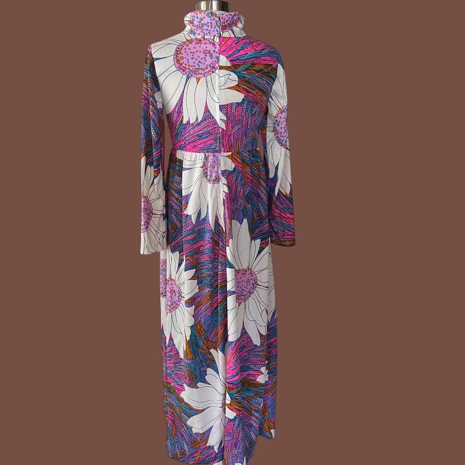 Vintage 70s Floral Maxi Dress : Hostess Dress, Hippie, Flower Power
