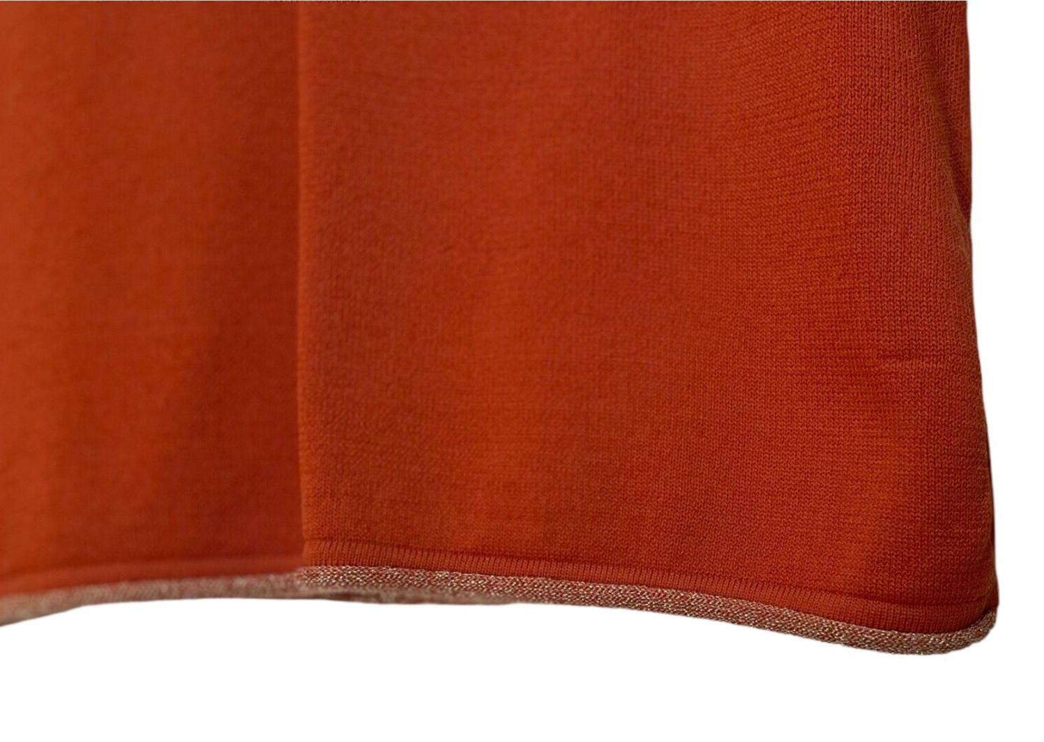 Joseph A. Vintage 80s Orange Beaded V-Neck Viscose Pullover Sweater Size M