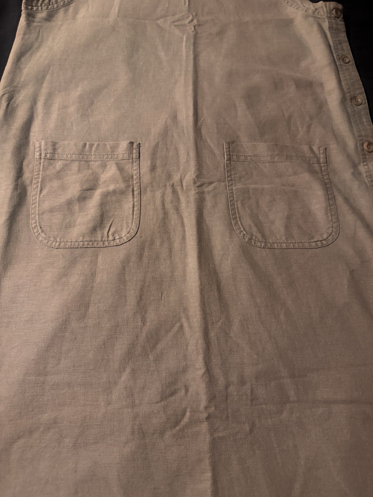 Vtg Erika & Co Linen/Cotten Blend Maxi Dress Petite Large