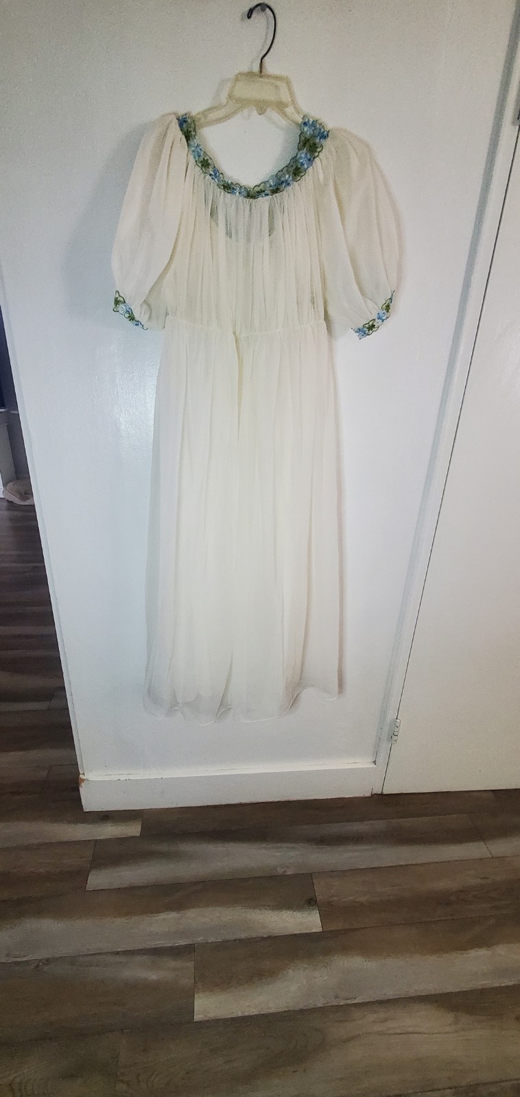 Vintage Prestige Night Dress & Coat Set Small Double Layer Chiffon ILGWU USA