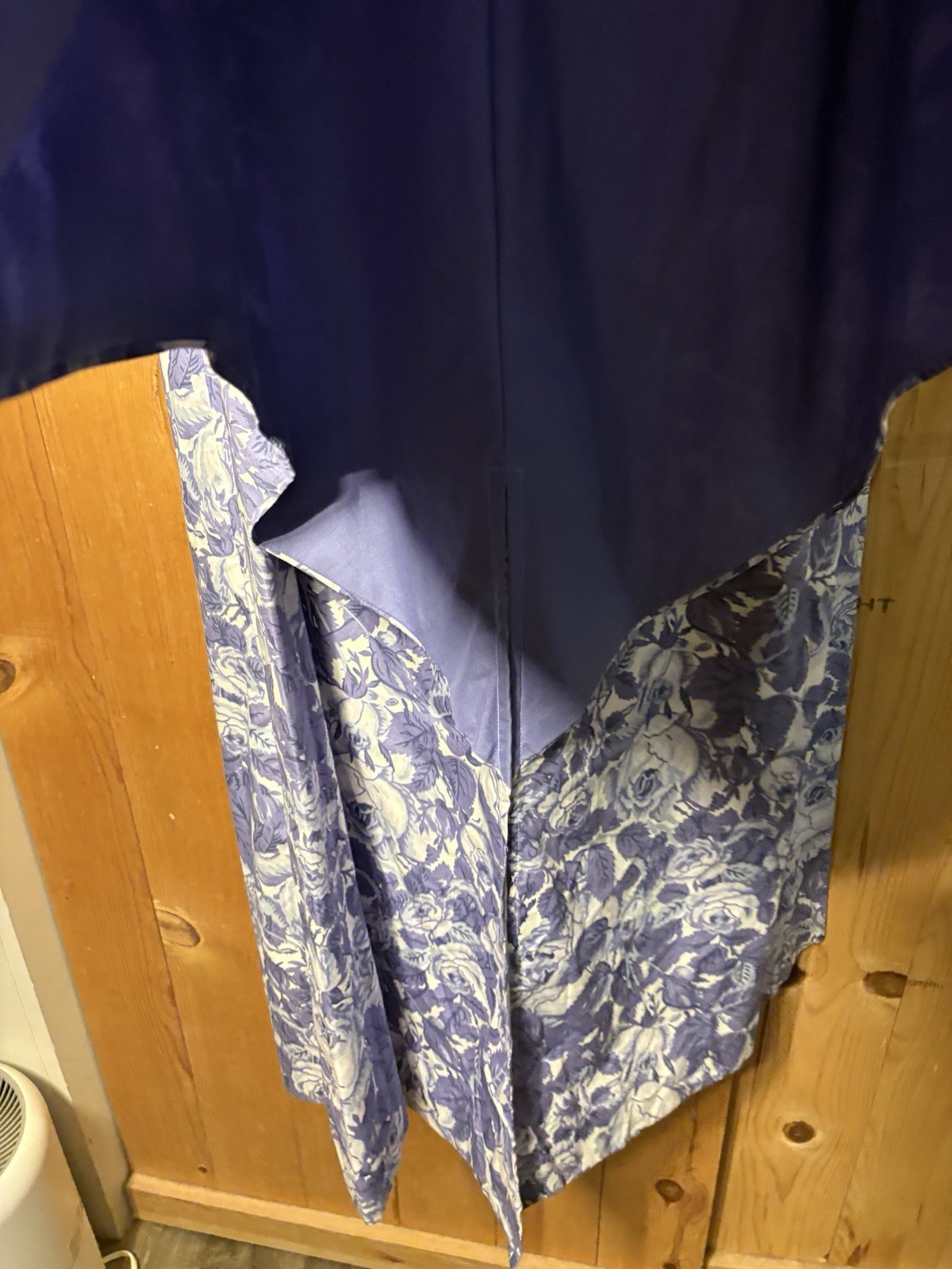 VTG Laura Ashley Dress Strapless Floral Purple XS/S Draped Bow 34/32 (tiny Flaw