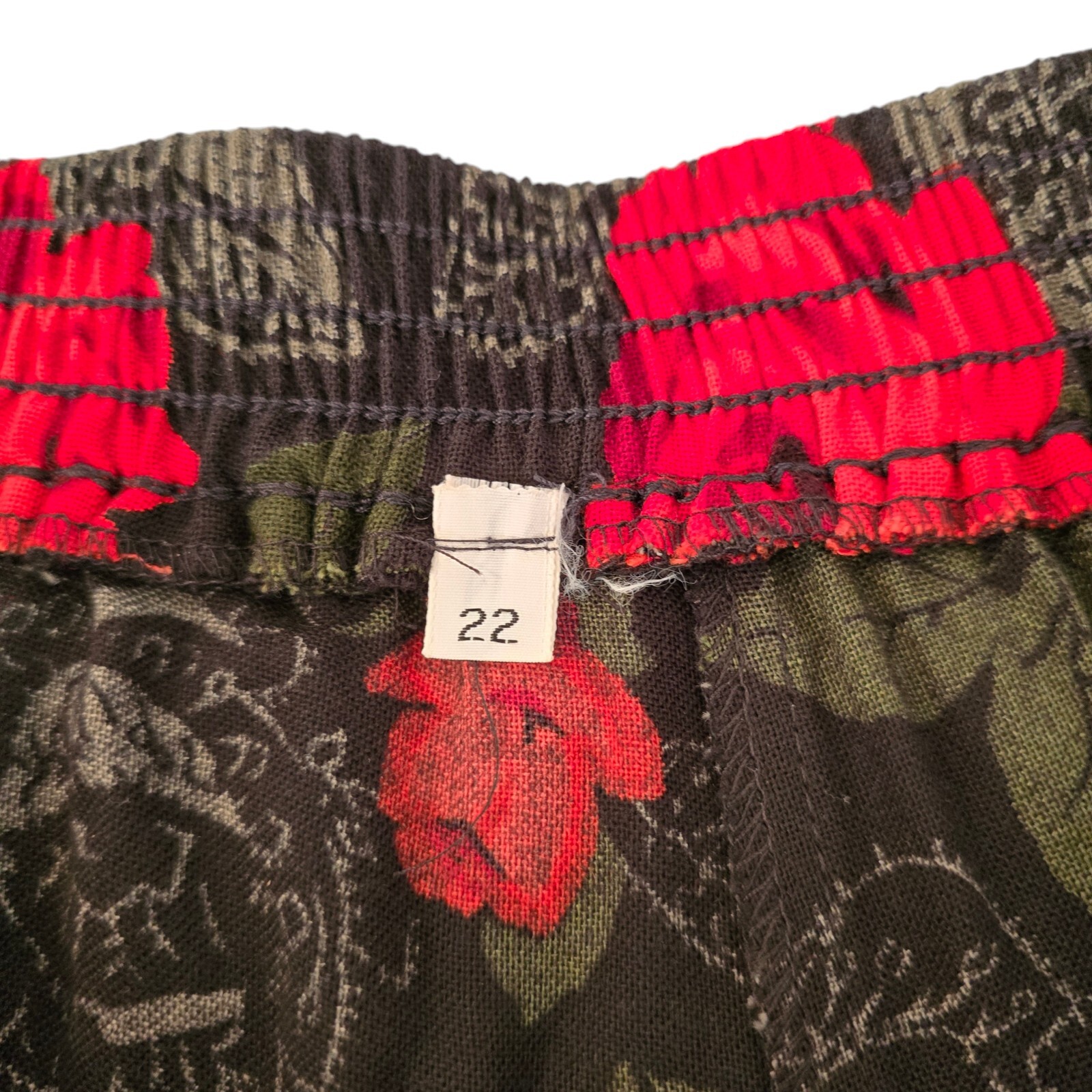 Vintage Anthony Sicari 3pc 80’s Red Roses Sweater Top w/ Skirt & Scarf Size 22
