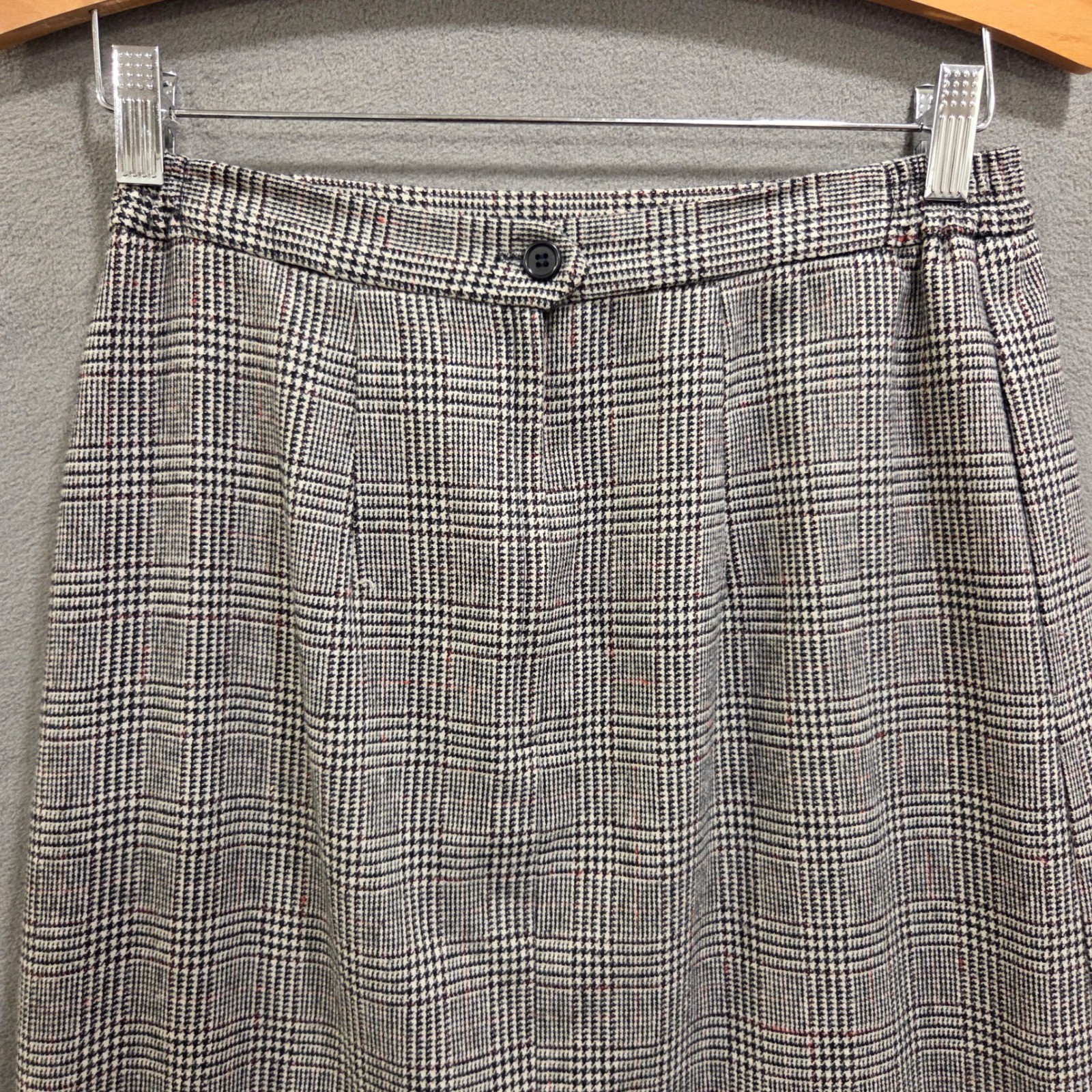 Vintage Gilmor Glen Check Plaid Pencil Skirt Women Size 10 Dark Academia Preppy