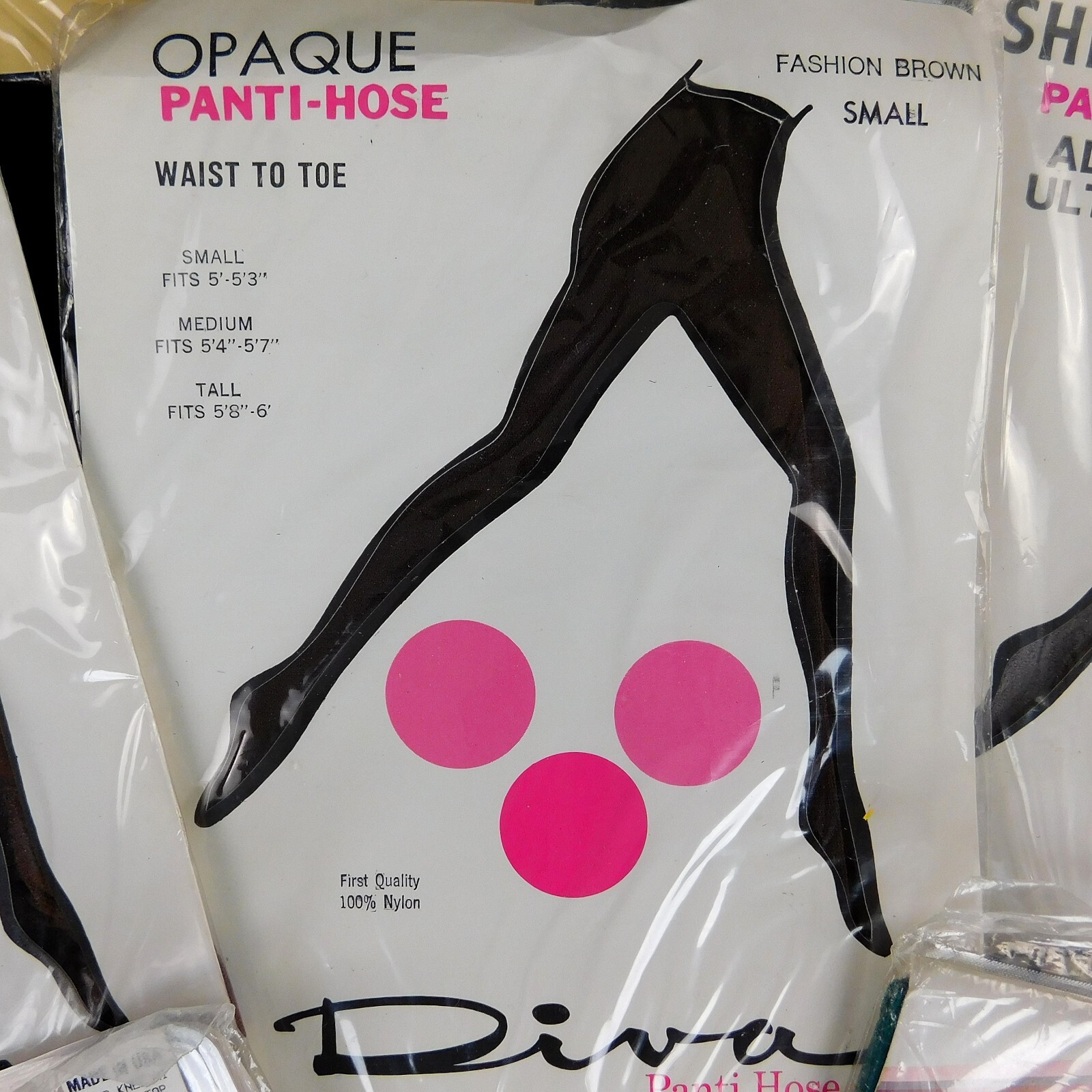 Vintage Panty Hose Petite Lot 7 Knee Hi Lot 2 Various Colors Decorations NOS