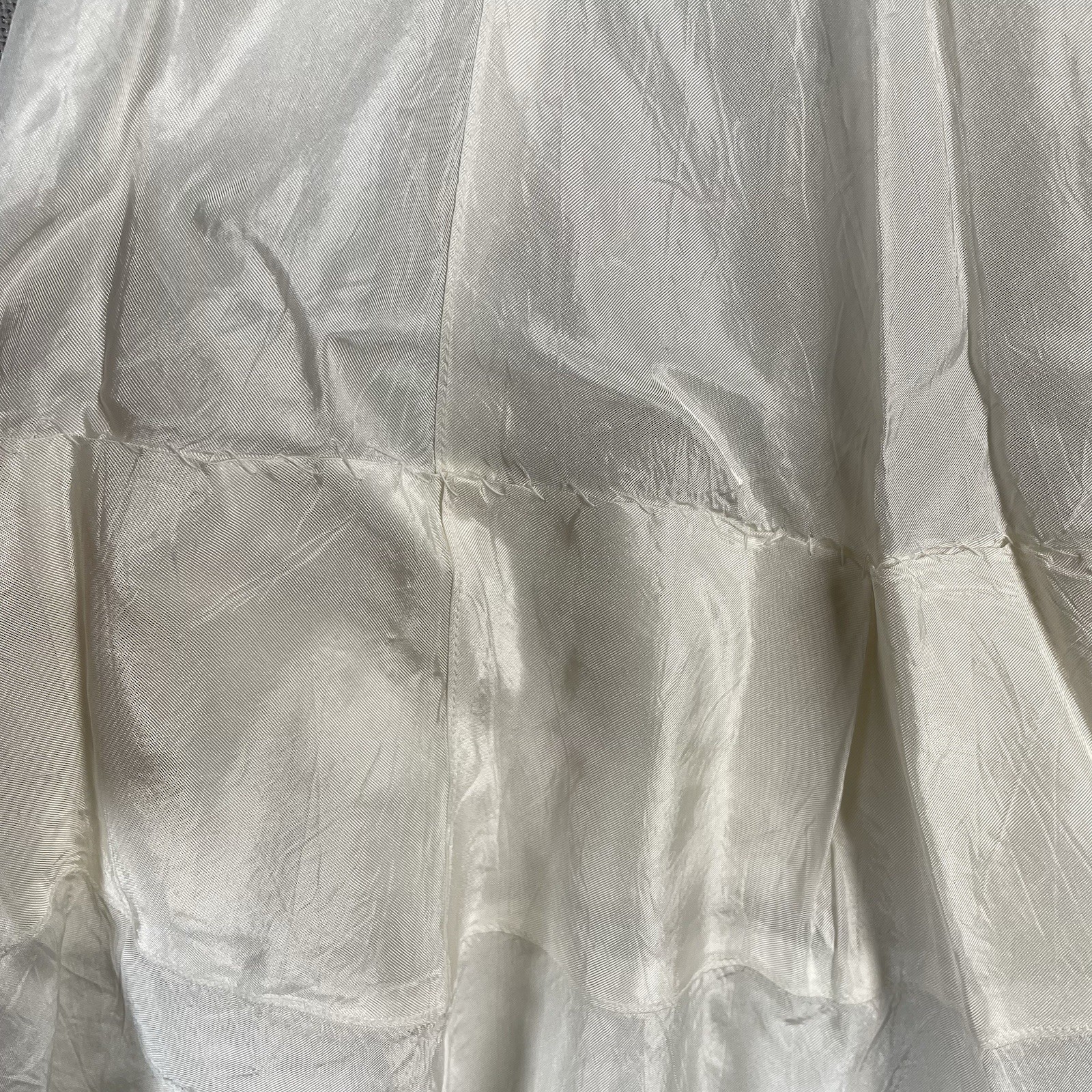VINTAGE 40s Tiered Petticoat Womens Size Small XS Rayon White