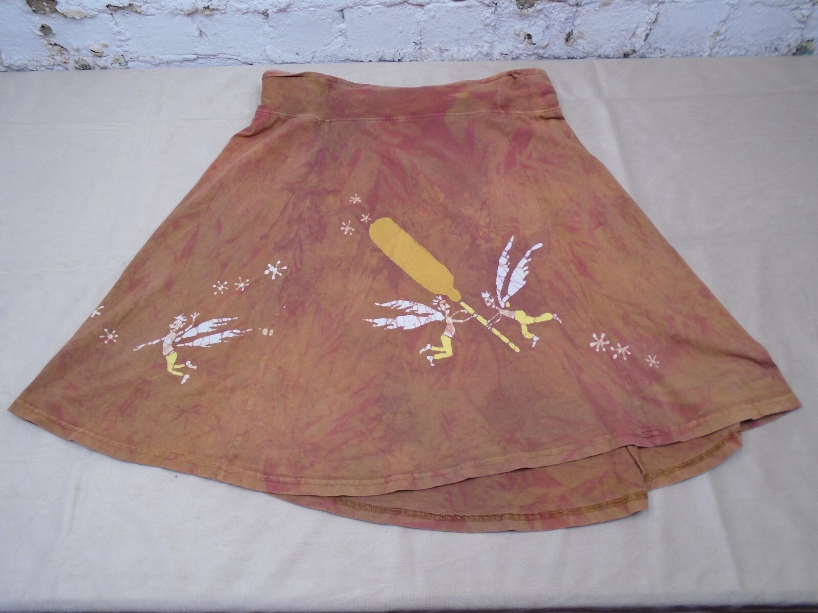 Vintage Boho Skirt Flowt Art To Wear Tie Dye Fairy Cute See Measurements*